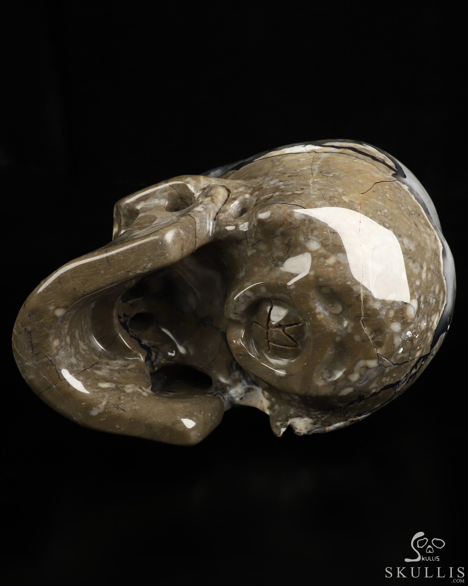 Lifesized 6.8" Volcano Agate Hand Carved Crystal Skull, Super Realistic, Crystal Healing Lifesized 6.8" Volcano Agate Hand Carved Crystal Skull, Super Realistic, Crystal Healing