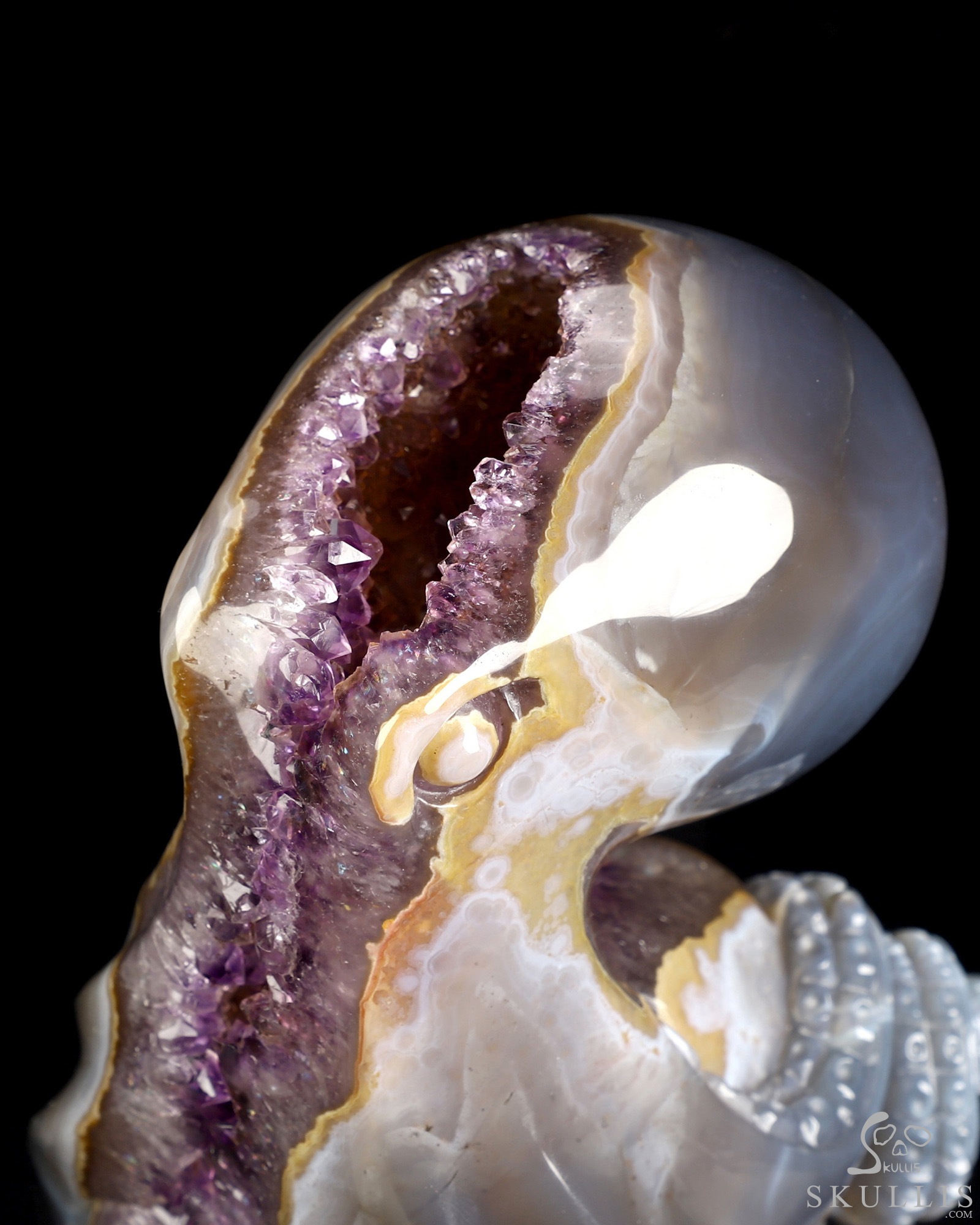 9.8" Agate Amethyst Geode Hand Carved Crystal Octopus Sculpture, Crystal Healing 9.8" Agate Amethyst Geode Hand Carved Crystal Octopus Sculpture, Crystal Healing