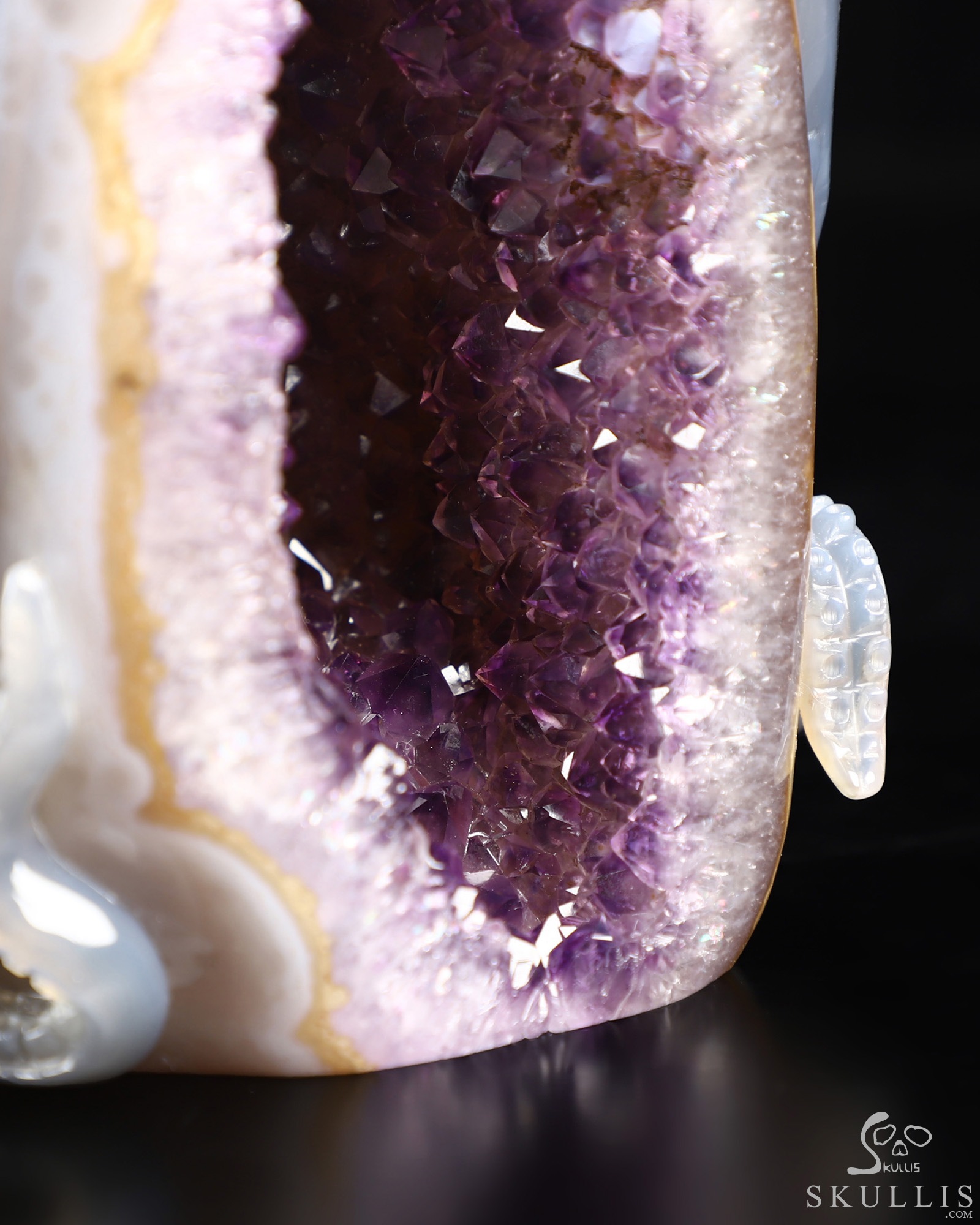 9.8" Agate Amethyst Geode Hand Carved Crystal Octopus Sculpture, Crystal Healing 9.8" Agate Amethyst Geode Hand Carved Crystal Octopus Sculpture, Crystal Healing