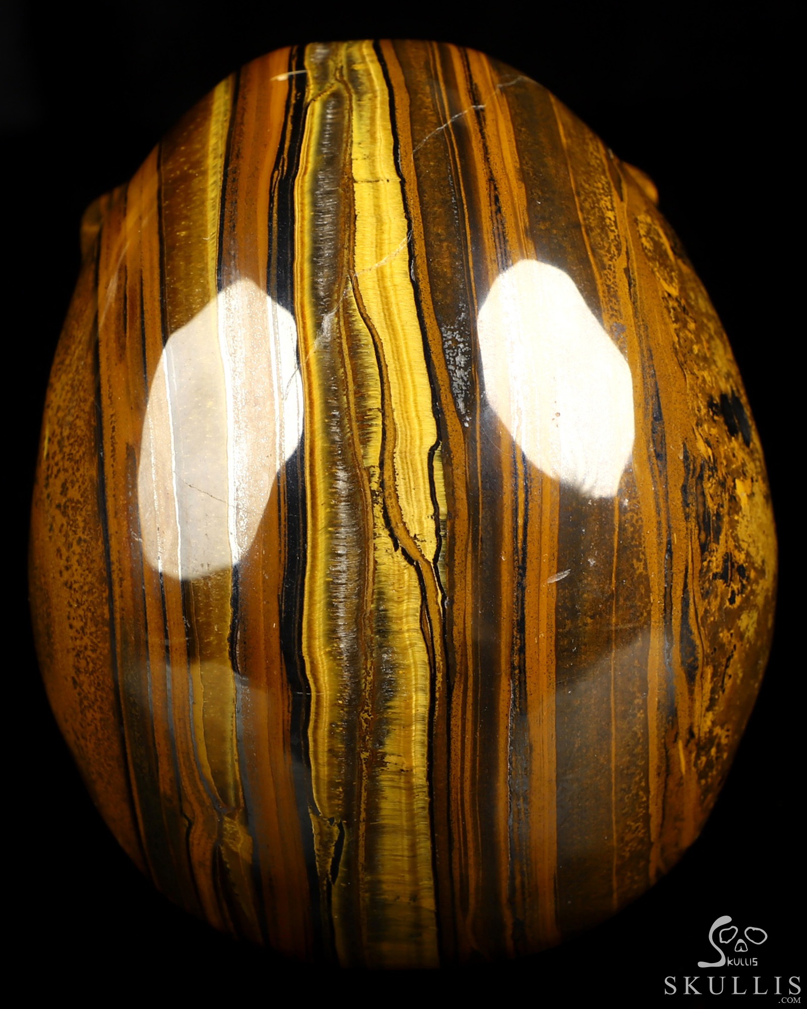 5.2" Tiger Iron Eye Hand Carved Laughing Crystal Skull Sculpture, Crystal Healing 5.2" Tiger Iron Eye Hand Carved Laughing Crystal Skull Sculpture, Crystal Healing