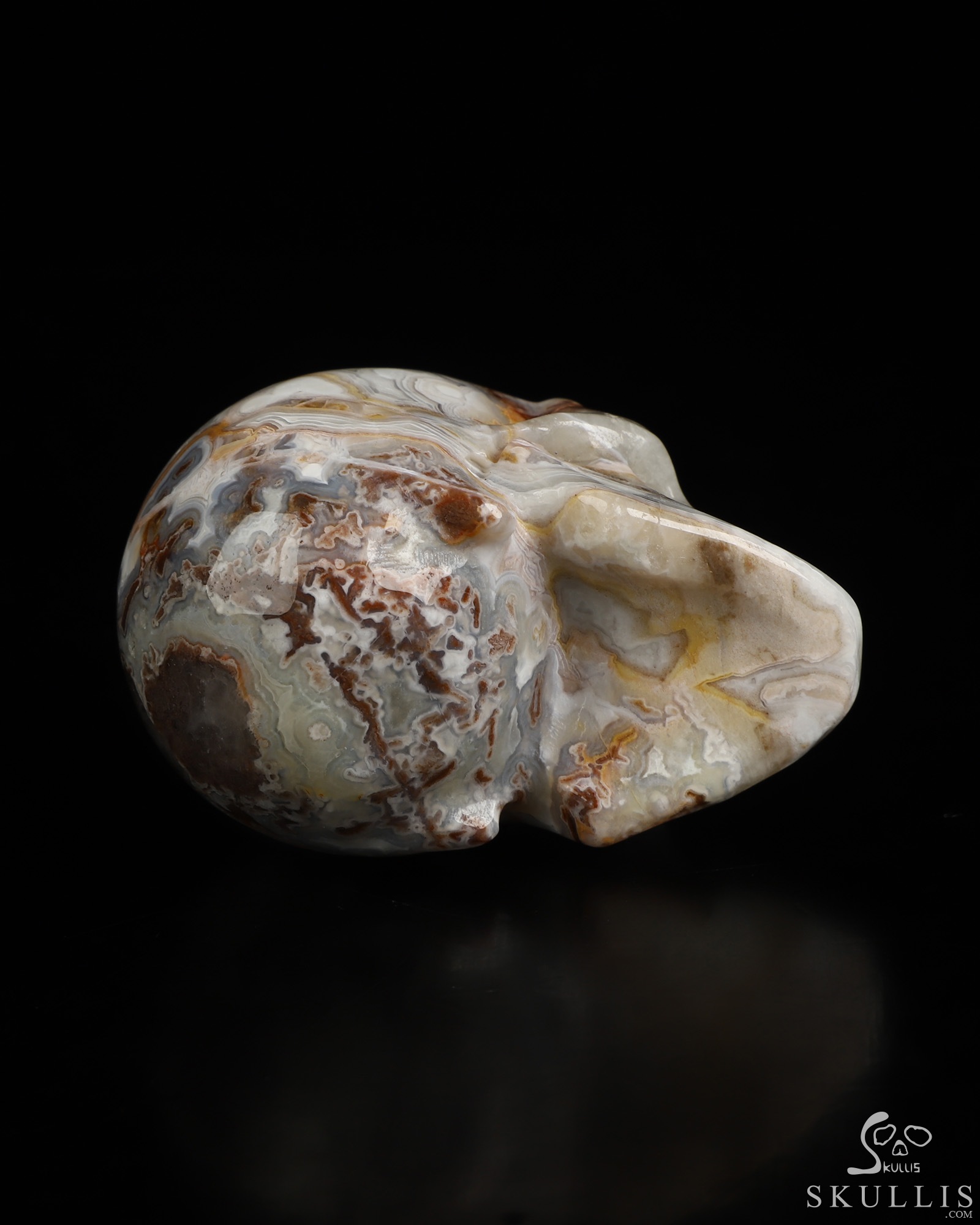 Gemstone 2.1" Red Crazy Lace Agate Hand Carved Crystal Skull, Realistic, Crystal Healing Gemstone 2.1" Red Crazy Lace Agate Hand Carved Crystal Skull, Realistic, Crystal Healing