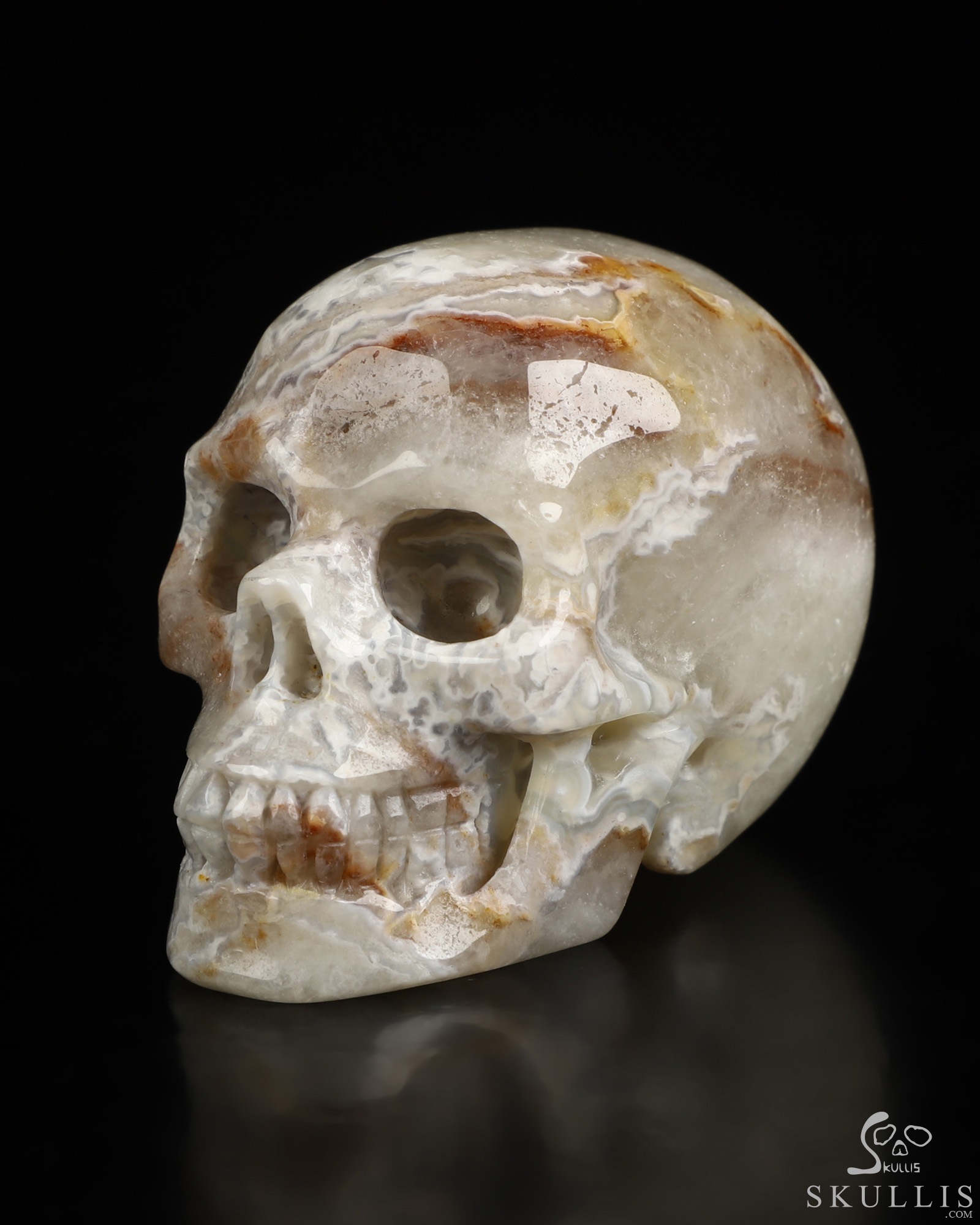 2.1" Red Crazy Lace Agate Hand Carved Crystal Skull, Realistic, Crystal Healing 2.1" Red Crazy Lace Agate Hand Carved Crystal Skull, Realistic, Crystal Healing
