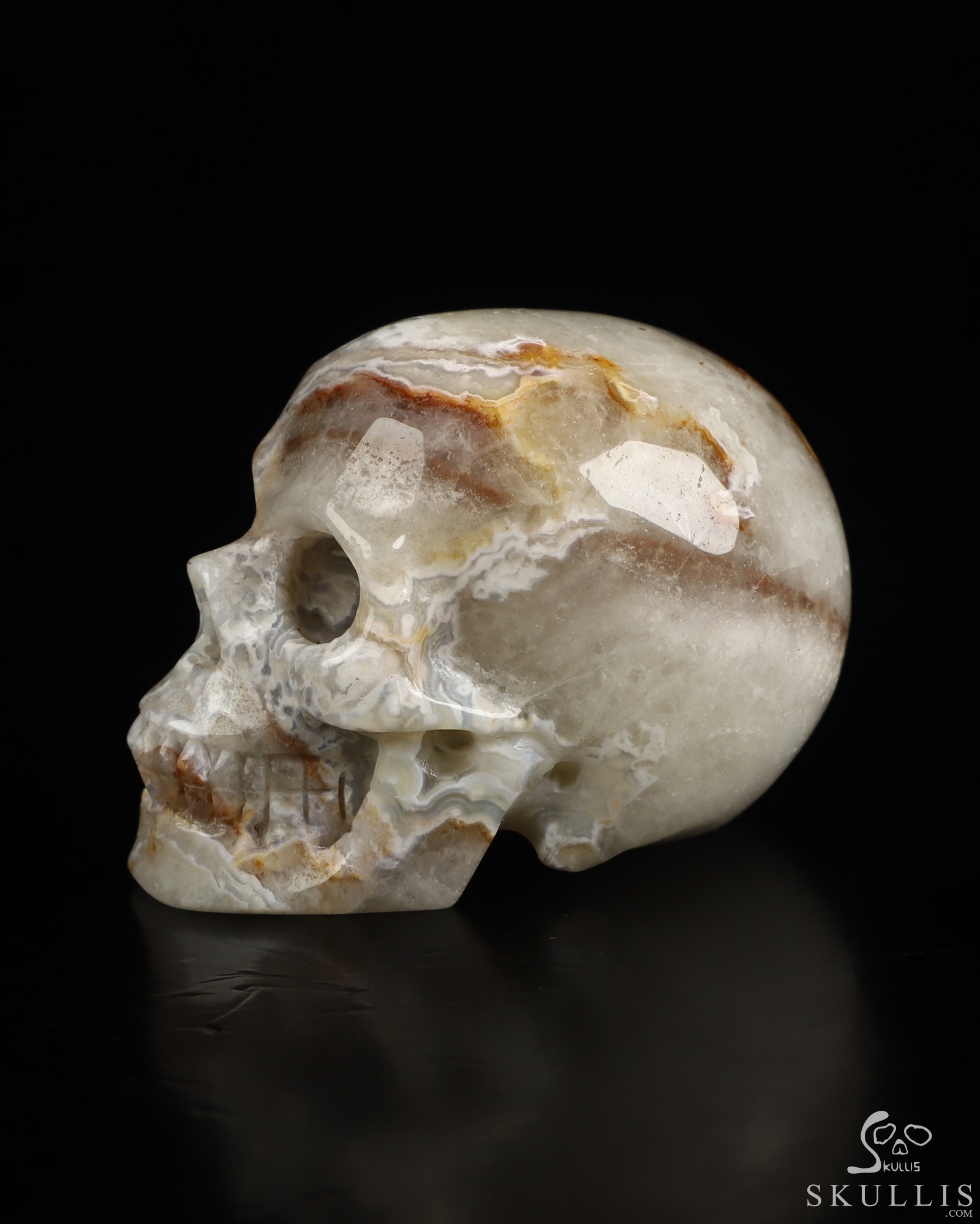 2.1" Red Crazy Lace Agate Hand Carved Crystal Skull, Realistic, Crystal Healing 2.1" Red Crazy Lace Agate Hand Carved Crystal Skull, Realistic, Crystal Healing