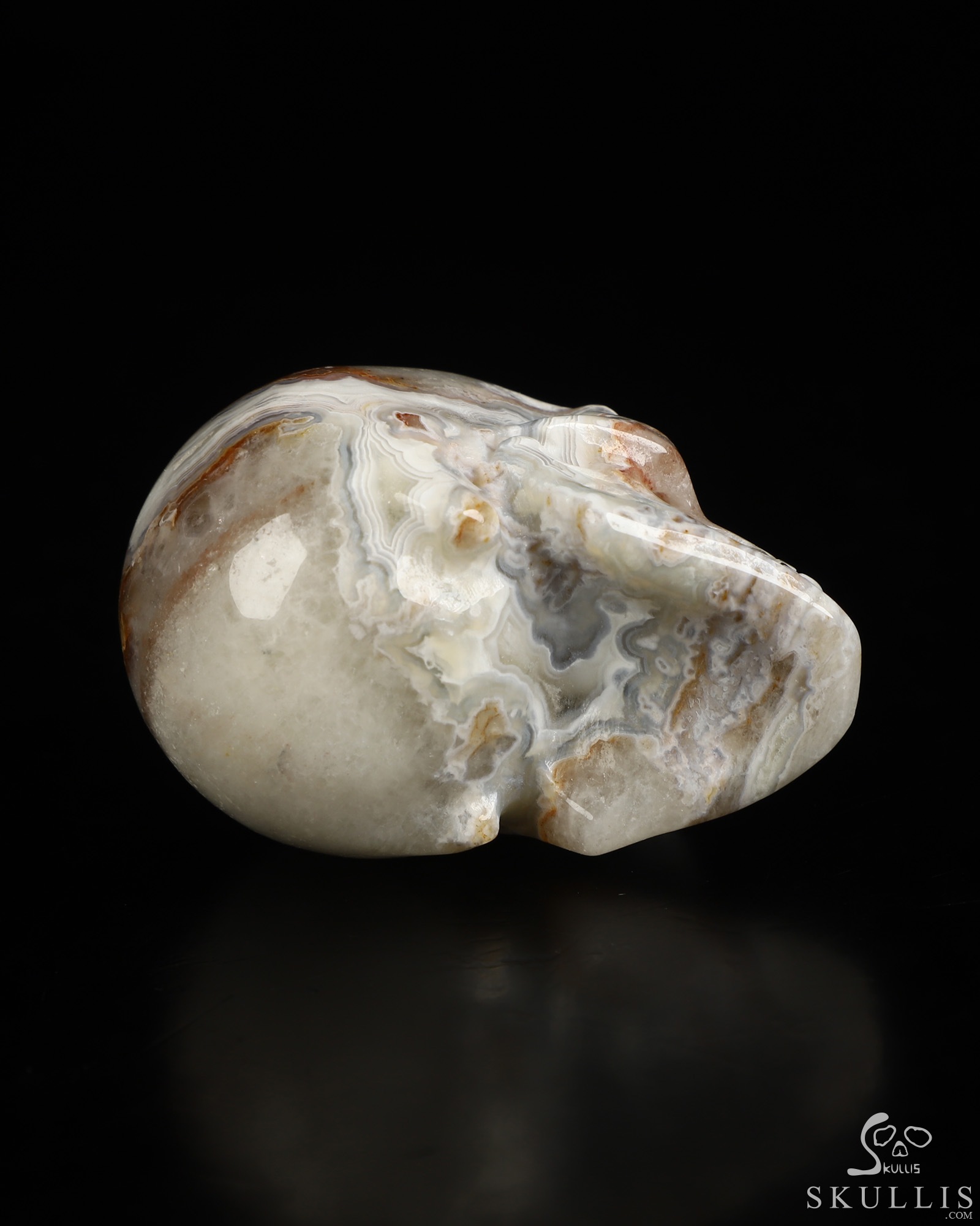 2.1" Red Crazy Lace Agate Hand Carved Crystal Skull, Realistic, Crystal Healing 2.1" Red Crazy Lace Agate Hand Carved Crystal Skull, Realistic, Crystal Healing