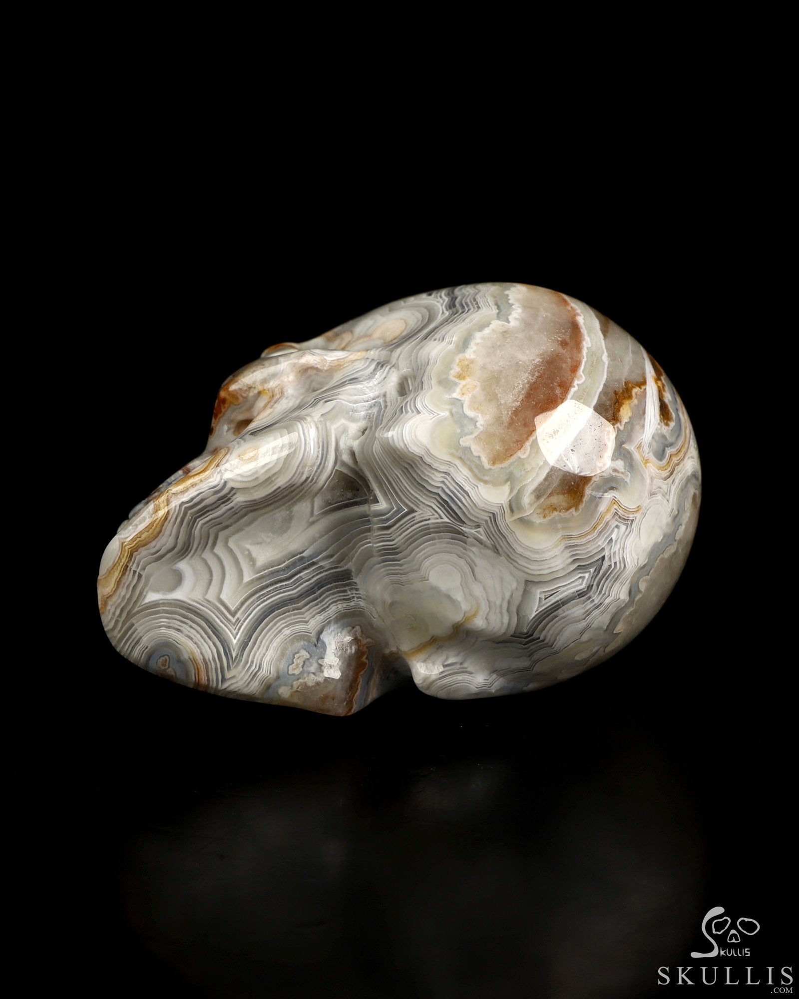 Gemstone 2.1" Red Crazy Lace Agate Hand Carved Crystal Skull, Realistic, Crystal Healing Gemstone 2.1" Red Crazy Lace Agate Hand Carved Crystal Skull, Realistic, Crystal Healing