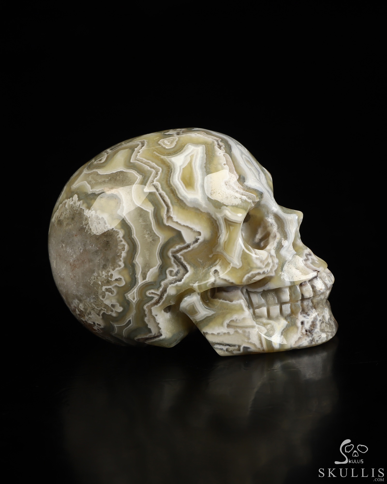 Gemstone 2.1" Red Crazy Lace Agate Hand Carved Crystal Skull, Realistic, Crystal Healing Gemstone 2.1" Red Crazy Lace Agate Hand Carved Crystal Skull, Realistic, Crystal Healing
