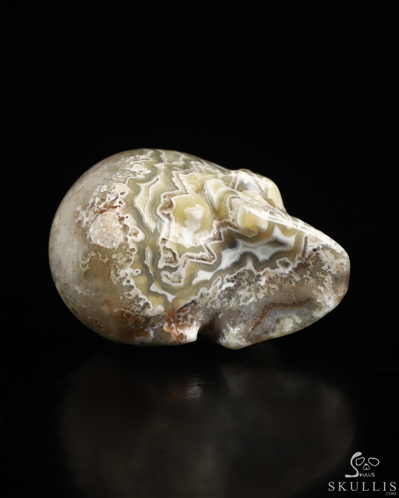 Gemstone 2.1" Red Crazy Lace Agate Hand Carved Crystal Skull, Realistic, Crystal Healing Gemstone 2.1" Red Crazy Lace Agate Hand Carved Crystal Skull, Realistic, Crystal Healing