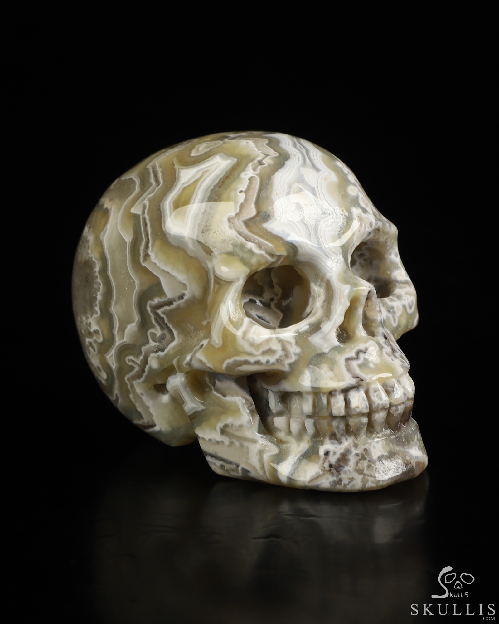 Gemstone 2.1" Red Crazy Lace Agate Hand Carved Crystal Skull, Realistic, Crystal Healing Gemstone 2.1" Red Crazy Lace Agate Hand Carved Crystal Skull, Realistic, Crystal Healing