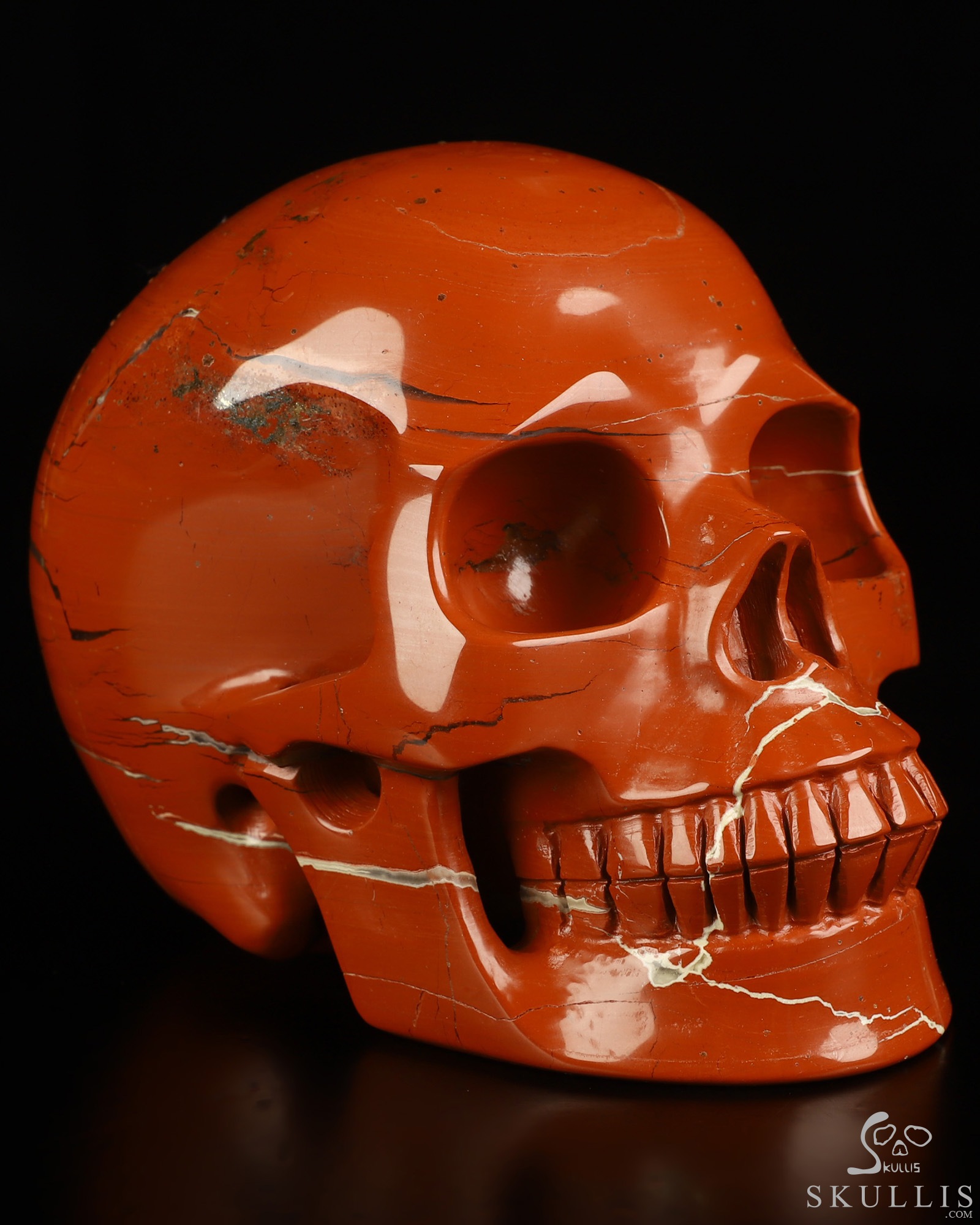 5.0" Red Jasper Hand Carved Crystal Skull, Realistic, Crystal Healing 5.0" Red Jasper Hand Carved Crystal Skull, Realistic, Crystal Healing