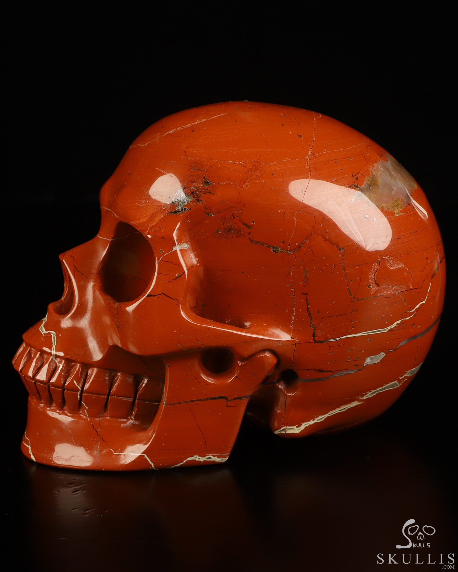 5.0" Red Jasper Hand Carved Crystal Skull, Realistic, Crystal Healing 5.0" Red Jasper Hand Carved Crystal Skull, Realistic, Crystal Healing