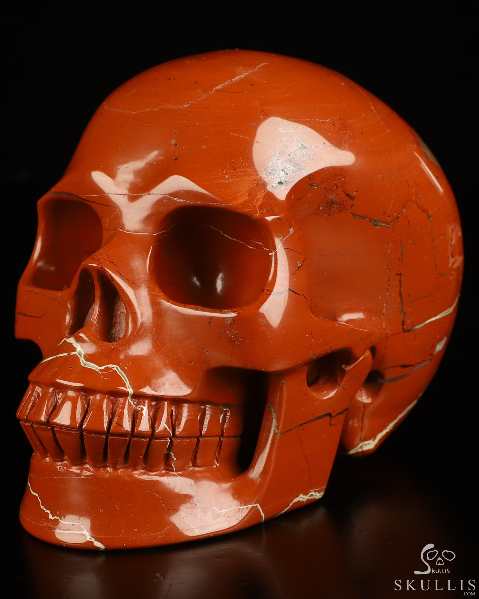 5.0" Red Jasper Hand Carved Crystal Skull, Realistic, Crystal Healing 5.0" Red Jasper Hand Carved Crystal Skull, Realistic, Crystal Healing