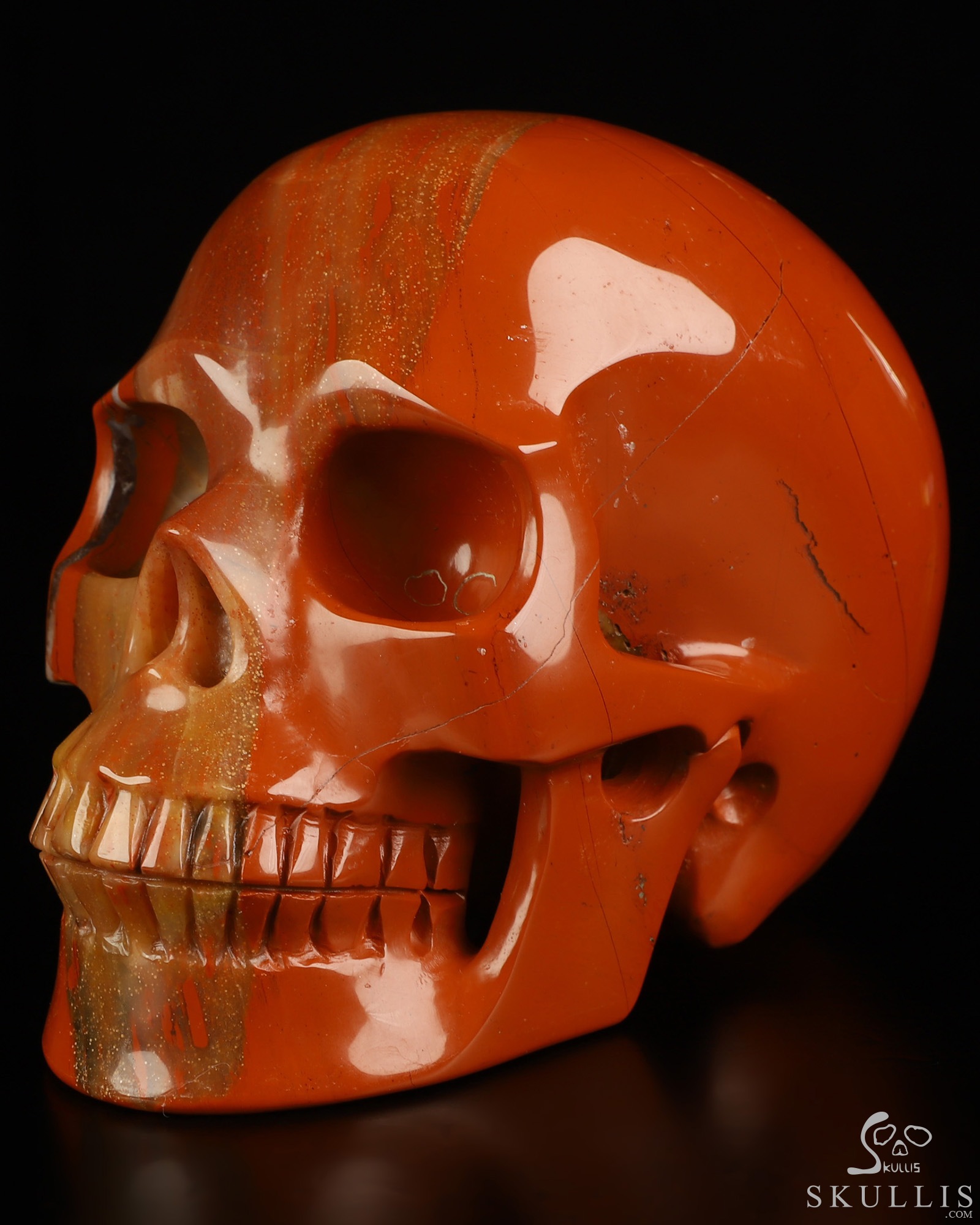 5.0" Red Jasper Hand Carved Crystal Skull, Realistic, Crystal Healing 5.0" Red Jasper Hand Carved Crystal Skull, Realistic, Crystal Healing