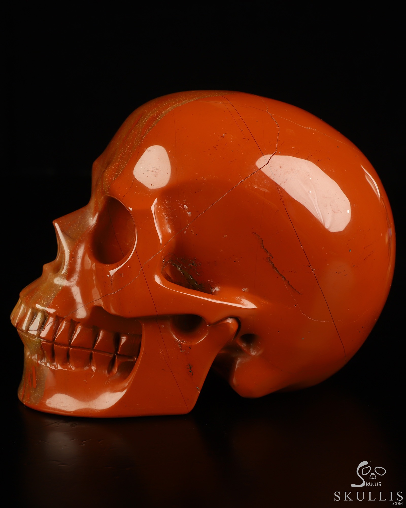 5.0" Red Jasper Hand Carved Crystal Skull, Realistic, Crystal Healing 5.0" Red Jasper Hand Carved Crystal Skull, Realistic, Crystal Healing
