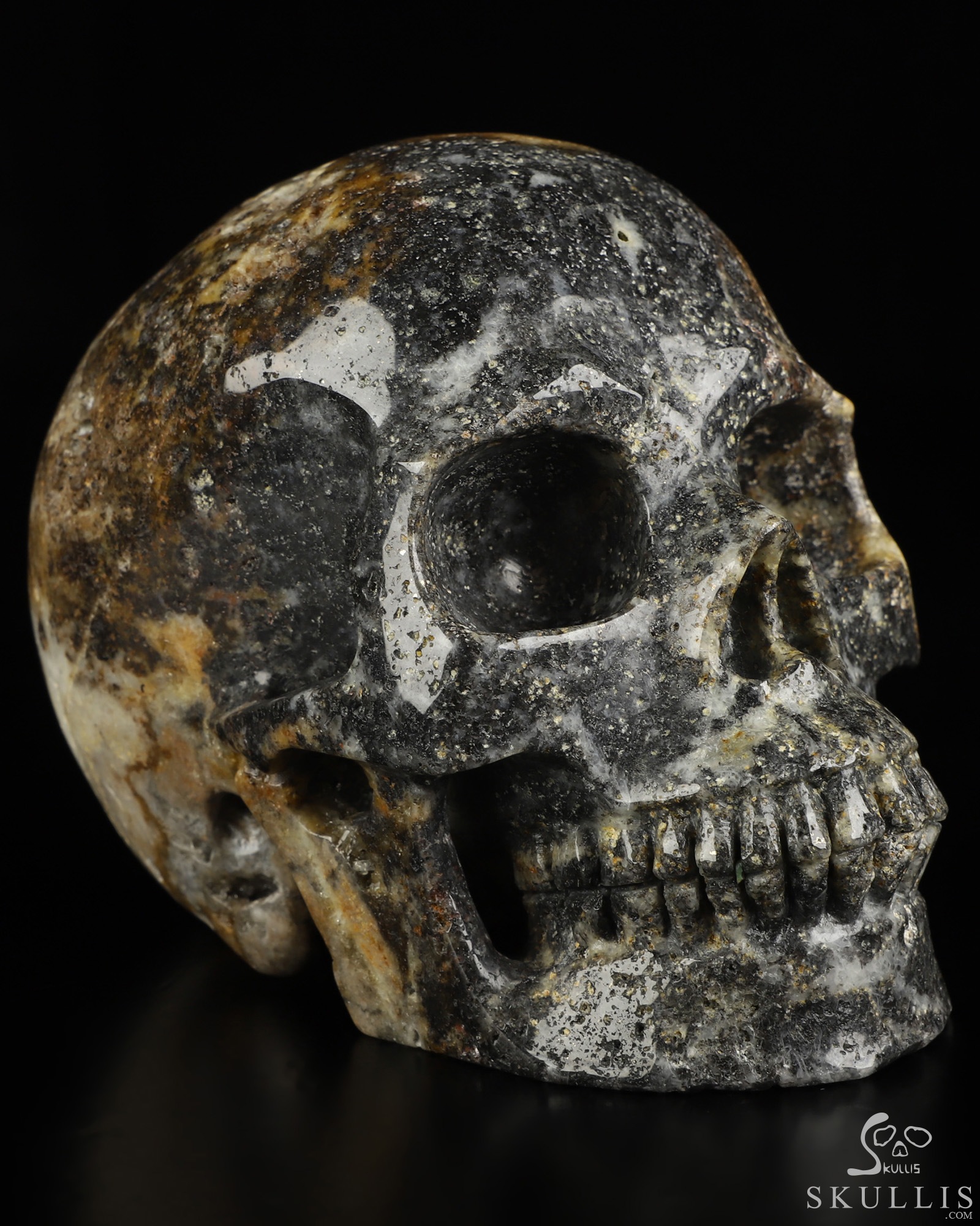 5.0" Sphalerite Hand Carved Crystal Skull, Realistic, Crystal Healing 5.0" Sphalerite Hand Carved Crystal Skull, Realistic, Crystal Healing