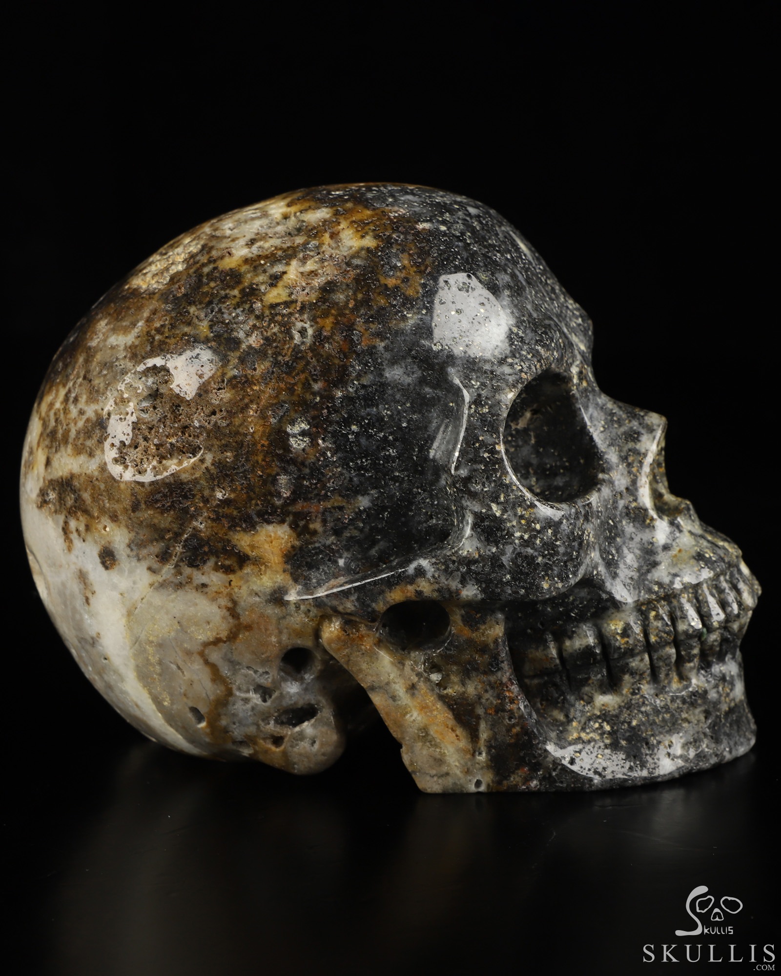 5.0" Sphalerite Hand Carved Crystal Skull, Realistic, Crystal Healing 5.0" Sphalerite Hand Carved Crystal Skull, Realistic, Crystal Healing