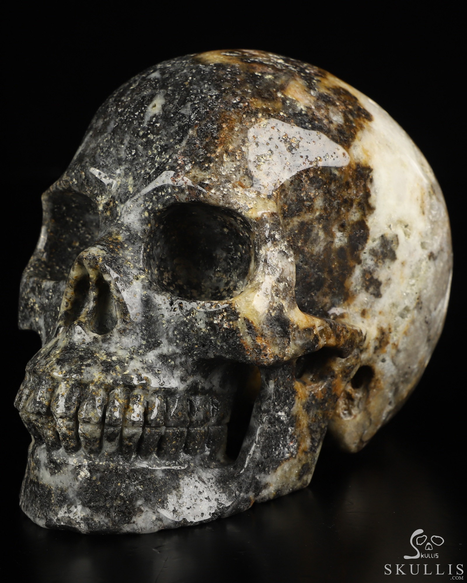 5.0" Sphalerite Hand Carved Crystal Skull, Realistic, Crystal Healing 5.0" Sphalerite Hand Carved Crystal Skull, Realistic, Crystal Healing