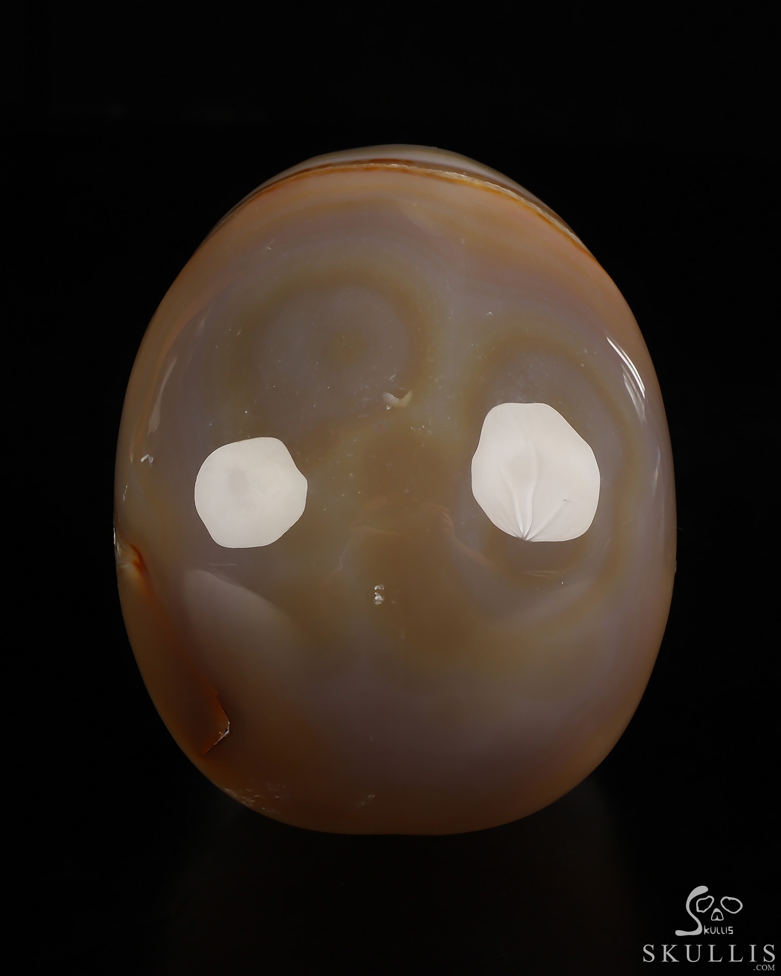 5.2" Agate Hand Carved Singing Crystal Skull Sculpture, Crystal Healing 5.2" Agate Hand Carved Singing Crystal Skull Sculpture, Crystal Healing