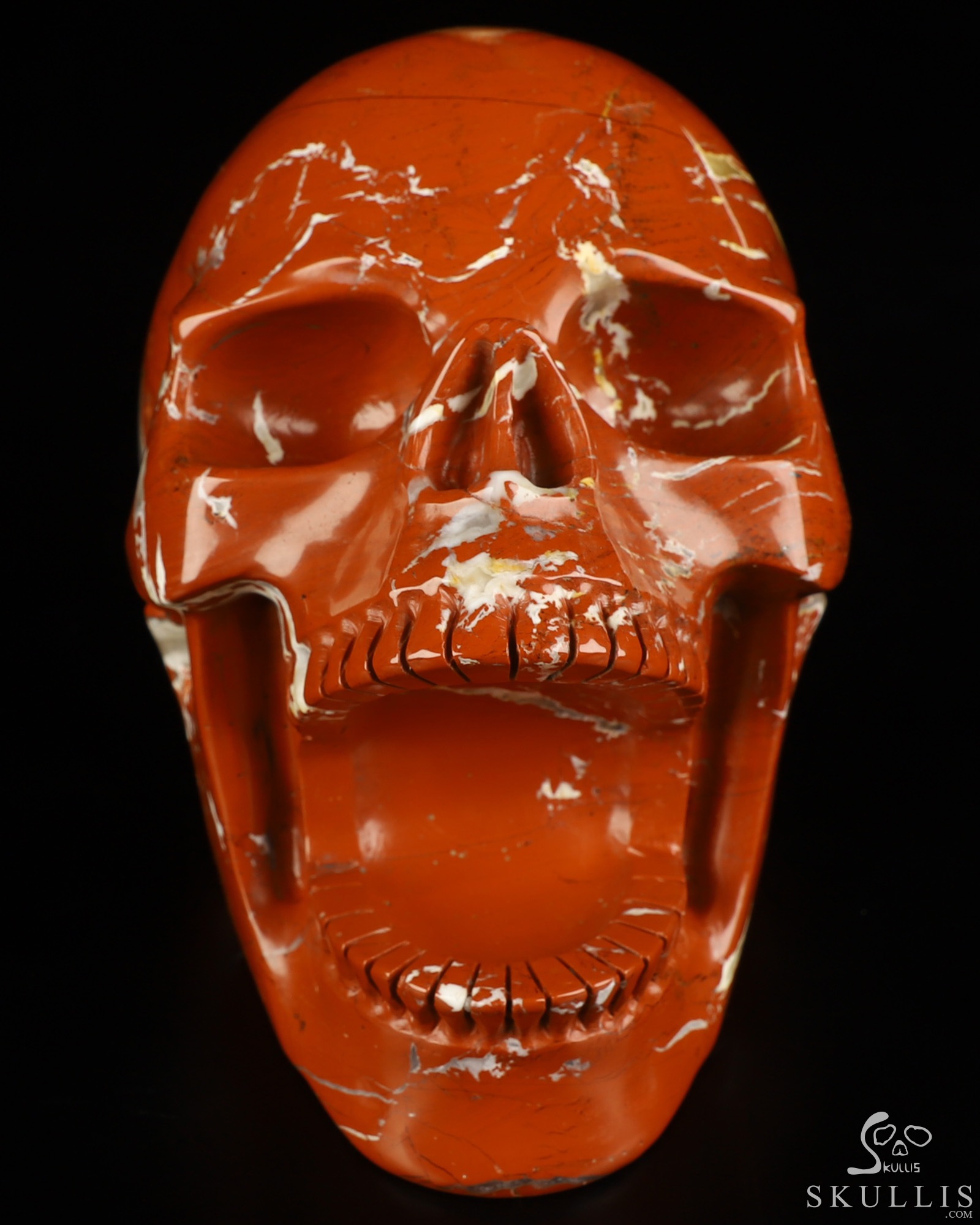 5.2" Red Jasper Hand Carved Laughing Crystal Skull Sculpture, Crystal Healing 5.2" Red Jasper Hand Carved Laughing Crystal Skull Sculpture, Crystal Healing