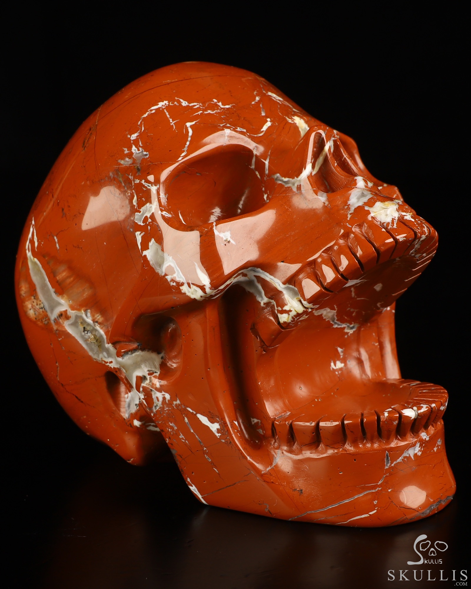 5.2" Red Jasper Hand Carved Laughing Crystal Skull Sculpture, Crystal Healing 5.2" Red Jasper Hand Carved Laughing Crystal Skull Sculpture, Crystal Healing