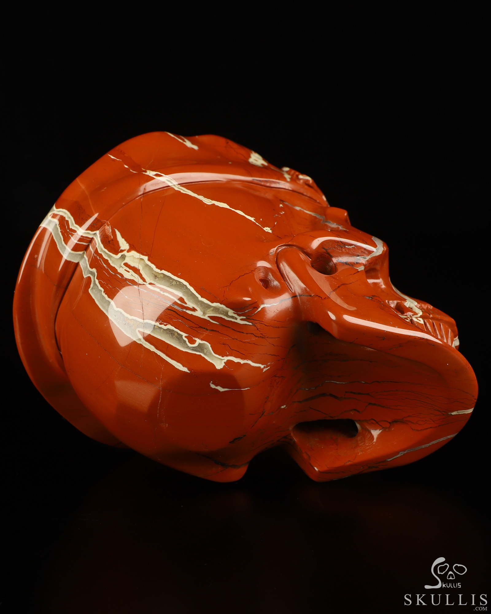 5.5" Red Jasper Hand Carved Beret Crystal Skull Sculpture, Crystal Healing 5.5" Red Jasper Hand Carved Beret Crystal Skull Sculpture, Crystal Healing