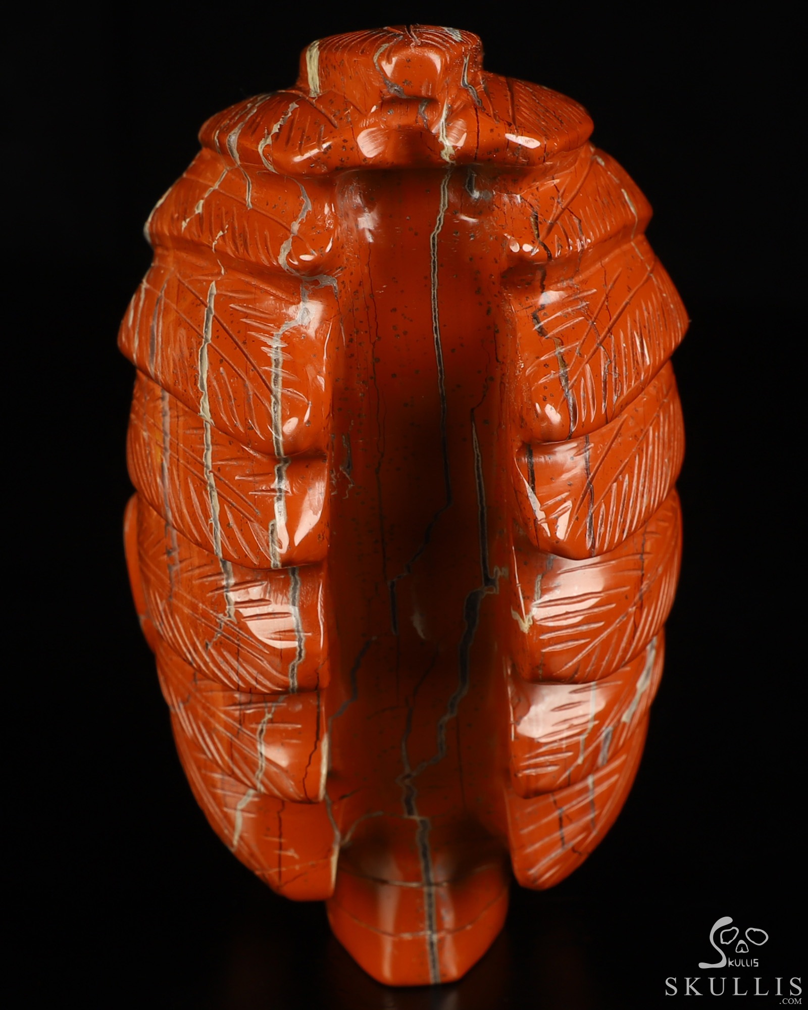 5.9" Red Jasper Hand Carved Indian Crystal Skull Sculpture, Crystal Healing 5.9" Red Jasper Hand Carved Indian Crystal Skull Sculpture, Crystal Healing