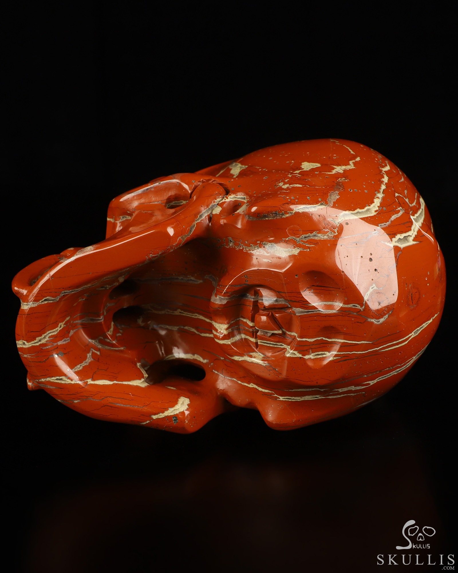 6.1" Red Jasper Hand Carved Vampire Crystal Skull Fine Art Sculpture, Crystal Healing 6.1" Red Jasper Hand Carved Vampire Crystal Skull Fine Art Sculpture, Crystal Healing