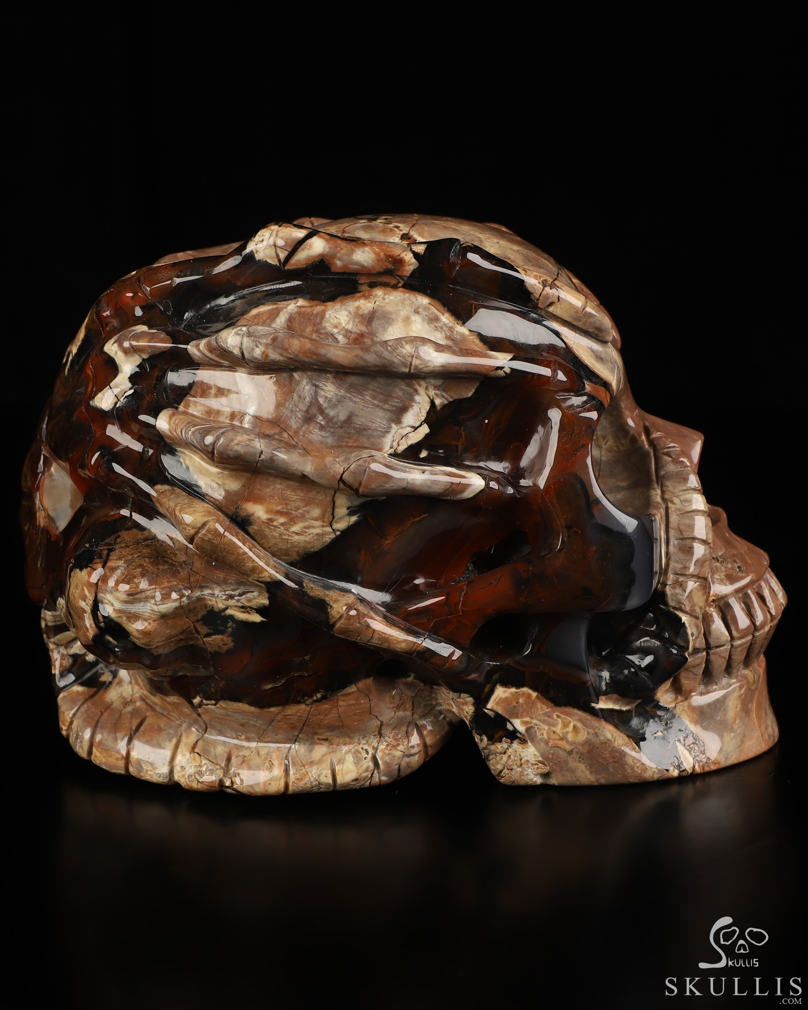 6.6" Dinosaur Egg Agate Hand Carved Crystal Skull and Facehugger Sculpture, Crystal Healing 6.6" Dinosaur Egg Agate Hand Carved Crystal Skull and Facehugger Sculpture, Crystal Healing
