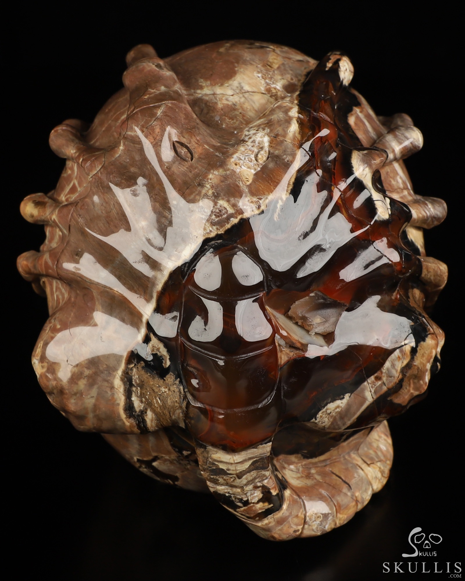 6.6" Dinosaur Egg Agate Hand Carved Crystal Skull and Facehugger Sculpture, Crystal Healing 6.6" Dinosaur Egg Agate Hand Carved Crystal Skull and Facehugger Sculpture, Crystal Healing