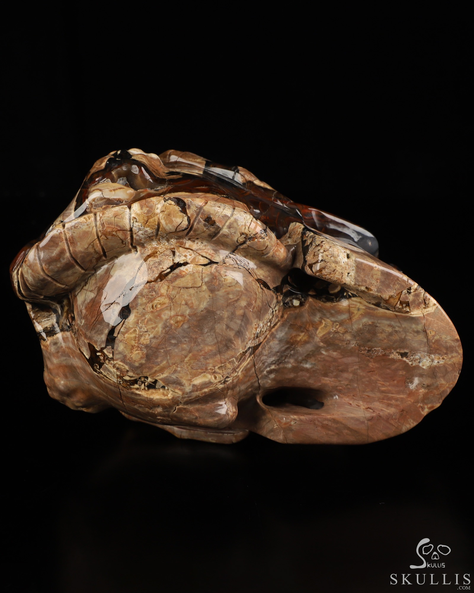 6.6" Dinosaur Egg Agate Hand Carved Crystal Skull and Facehugger Sculpture, Crystal Healing 6.6" Dinosaur Egg Agate Hand Carved Crystal Skull and Facehugger Sculpture, Crystal Healing