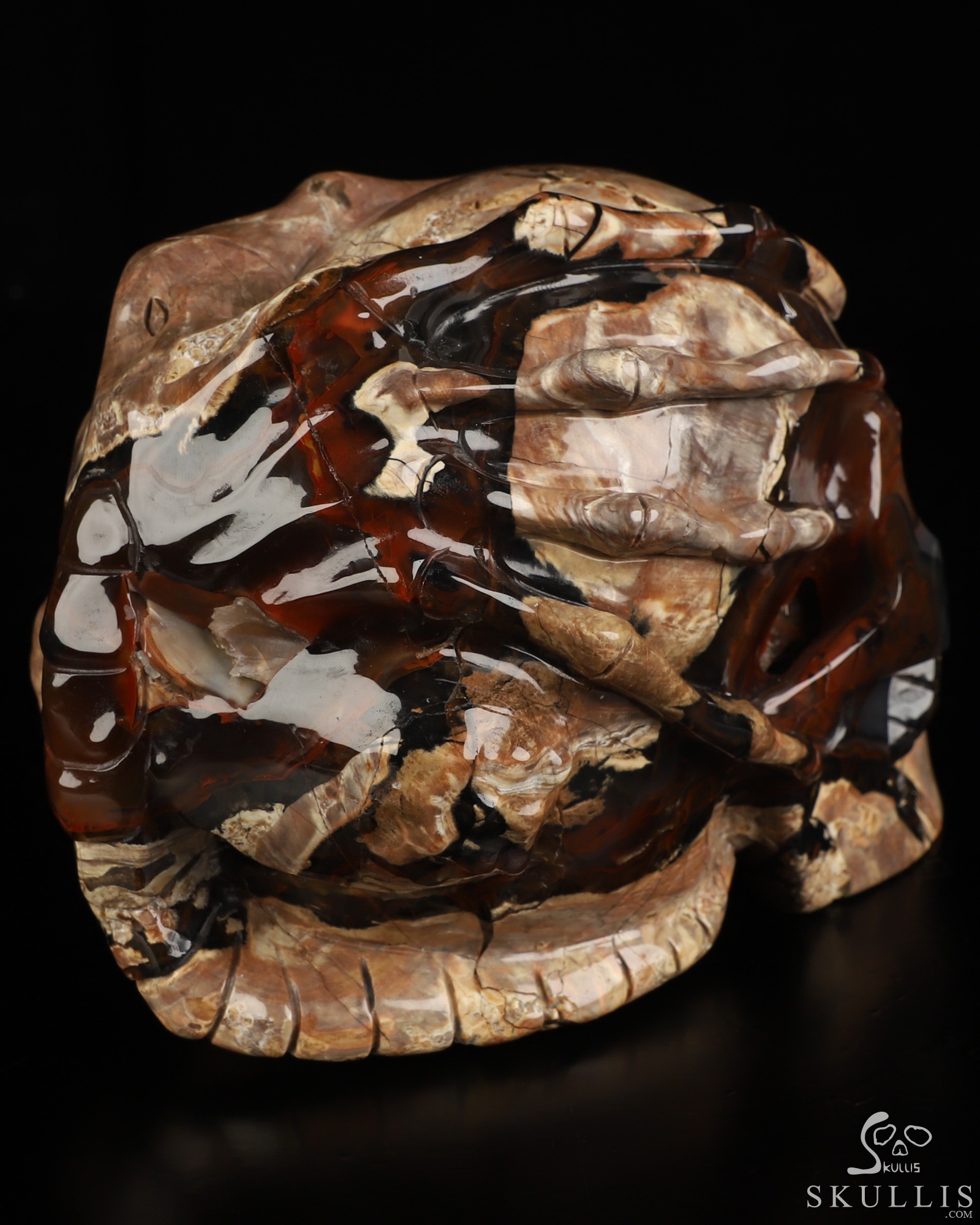 6.6" Dinosaur Egg Agate Hand Carved Crystal Skull and Facehugger Sculpture, Crystal Healing 6.6" Dinosaur Egg Agate Hand Carved Crystal Skull and Facehugger Sculpture, Crystal Healing