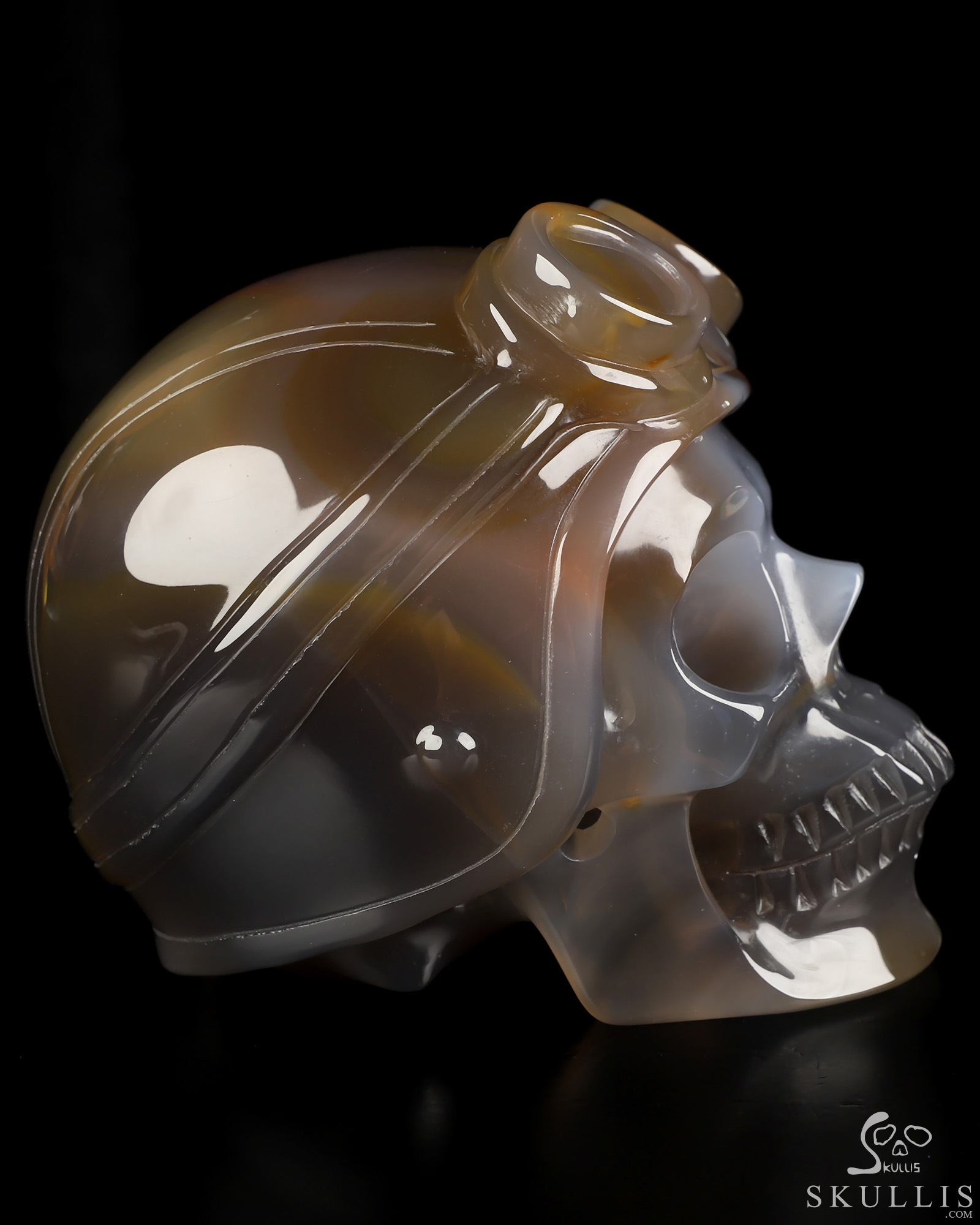 5.1" Premium Brazilian Agate Hand Carved Crystal Skull Fine Art Sculpture, Crystal Healing 5.1" Premium Brazilian Agate Hand Carved Crystal Skull Fine Art Sculpture, Crystal Healing