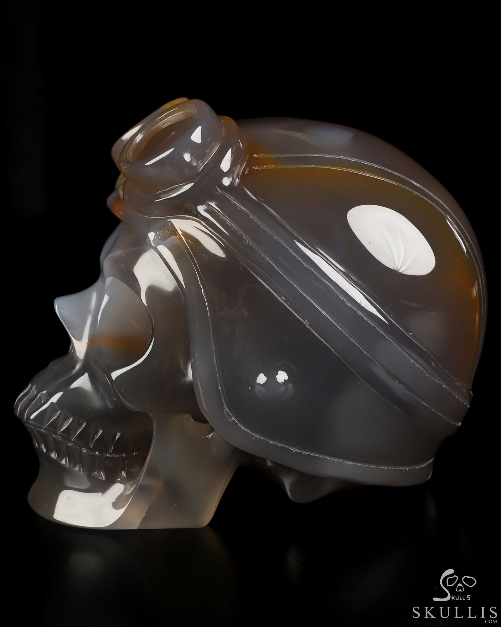 5.1" Premium Brazilian Agate Hand Carved Crystal Skull Fine Art Sculpture, Crystal Healing 5.1" Premium Brazilian Agate Hand Carved Crystal Skull Fine Art Sculpture, Crystal Healing