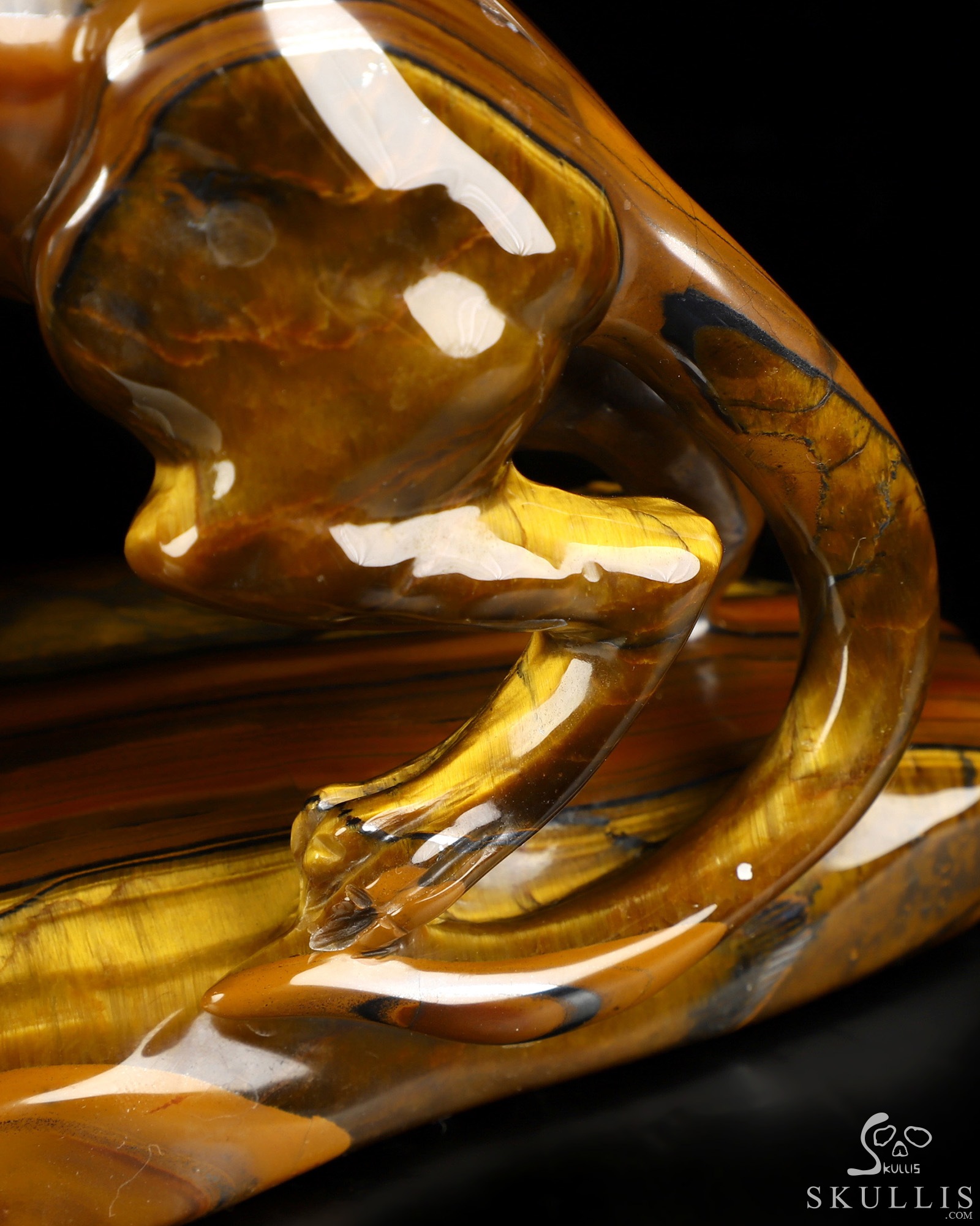 7.9" Tiger Iron Eye Hand Carved Crystal Skull and Leopard Fine Art Sculpture, Crystal Healing 7.9" Tiger Iron Eye Hand Carved Crystal Skull and Leopard Fine Art Sculpture, Crystal Healing