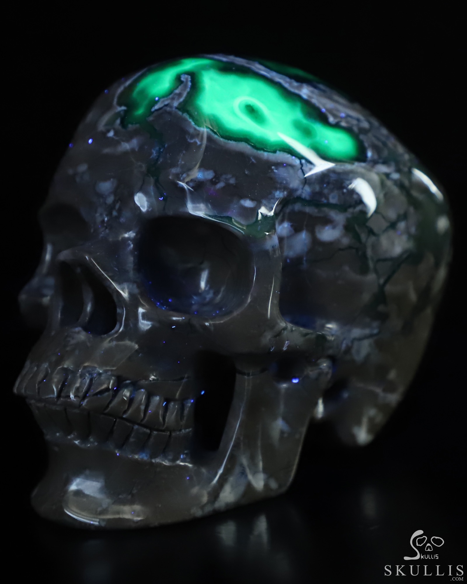 5.1" Volcano Agate Hand Carved Crystal Skull, Super Realistic, Crystal Healing 5.1" Volcano Agate Hand Carved Crystal Skull, Super Realistic, Crystal Healing