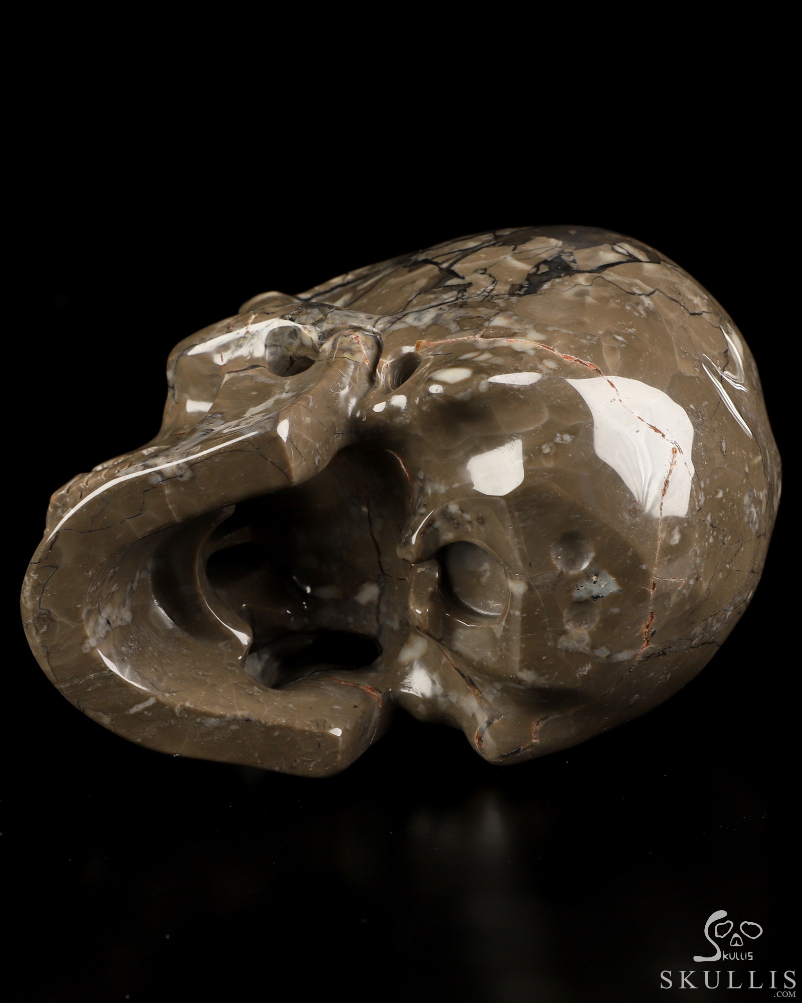 5.1" Volcano Agate Hand Carved Crystal Skull, Super Realistic, Crystal Healing 5.1" Volcano Agate Hand Carved Crystal Skull, Super Realistic, Crystal Healing