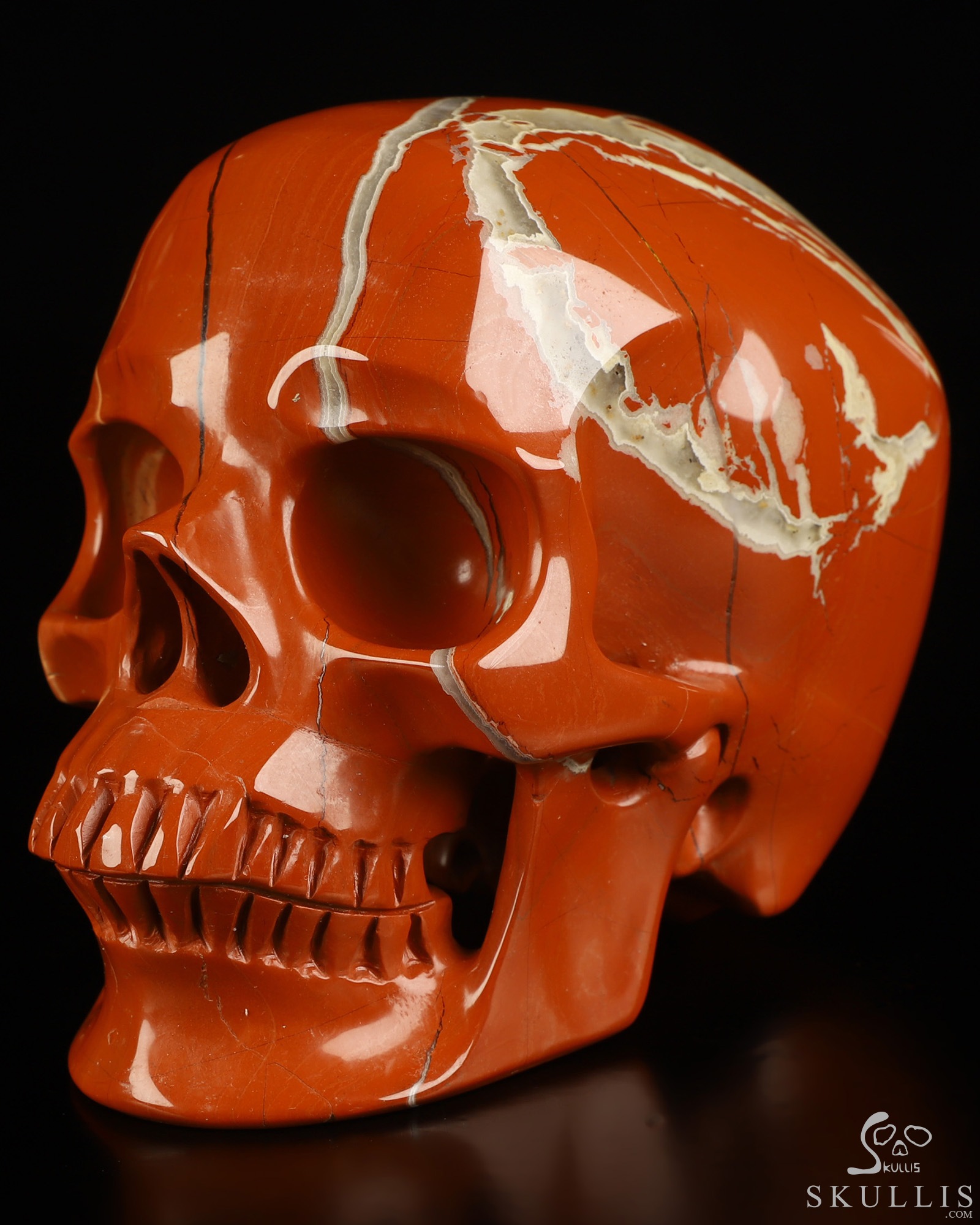 5.1" Red Jasper Hand Carved Crystal Skull, Super Realistic, Crystal Healing 5.1" Red Jasper Hand Carved Crystal Skull, Super Realistic, Crystal Healing