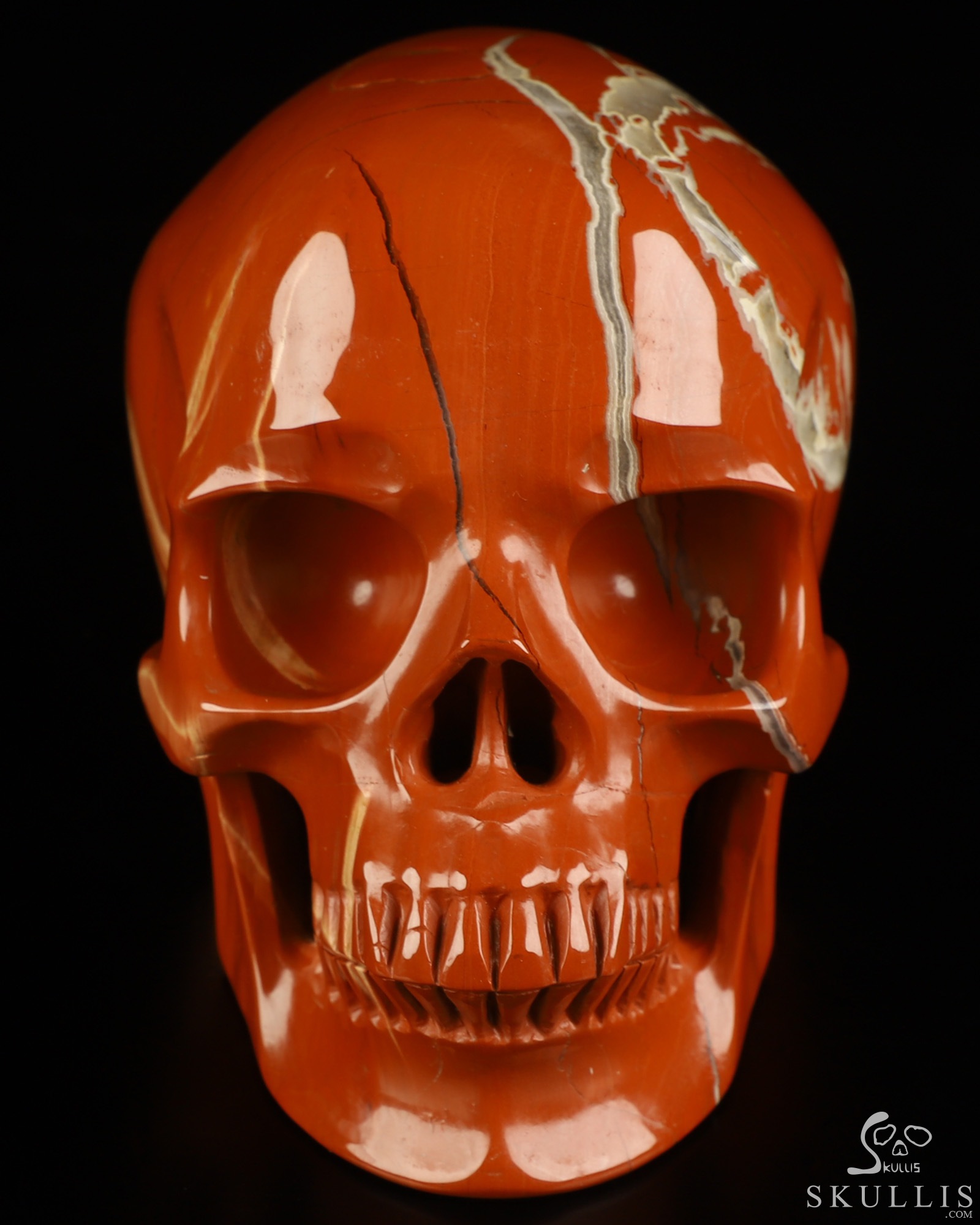 5.1" Red Jasper Hand Carved Crystal Skull, Super Realistic, Crystal Healing 5.1" Red Jasper Hand Carved Crystal Skull, Super Realistic, Crystal Healing