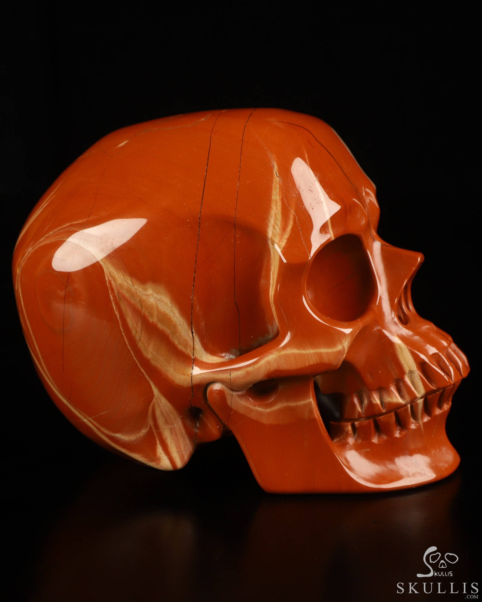 5.1" Red Jasper Hand Carved Crystal Skull, Super Realistic, Crystal Healing 5.1" Red Jasper Hand Carved Crystal Skull, Super Realistic, Crystal Healing