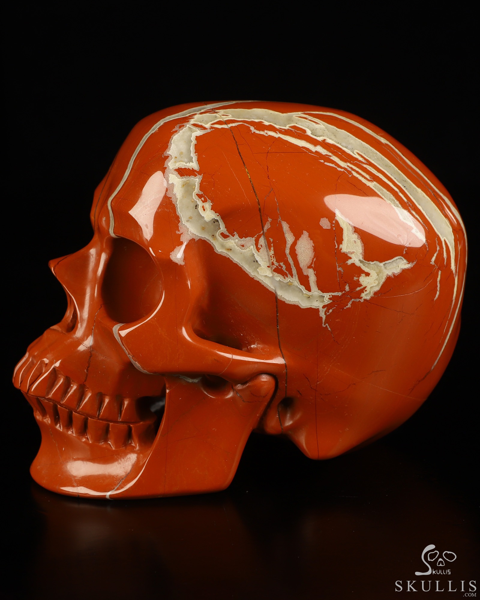 5.1" Red Jasper Hand Carved Crystal Skull, Super Realistic, Crystal Healing 5.1" Red Jasper Hand Carved Crystal Skull, Super Realistic, Crystal Healing