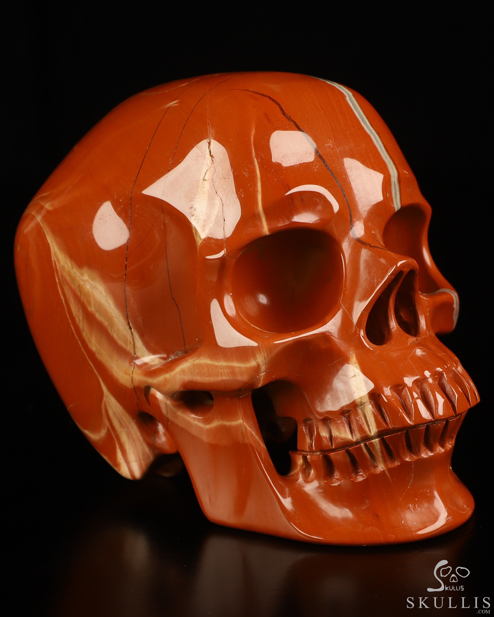 5.1" Red Jasper Hand Carved Crystal Skull, Super Realistic, Crystal Healing 5.1" Red Jasper Hand Carved Crystal Skull, Super Realistic, Crystal Healing