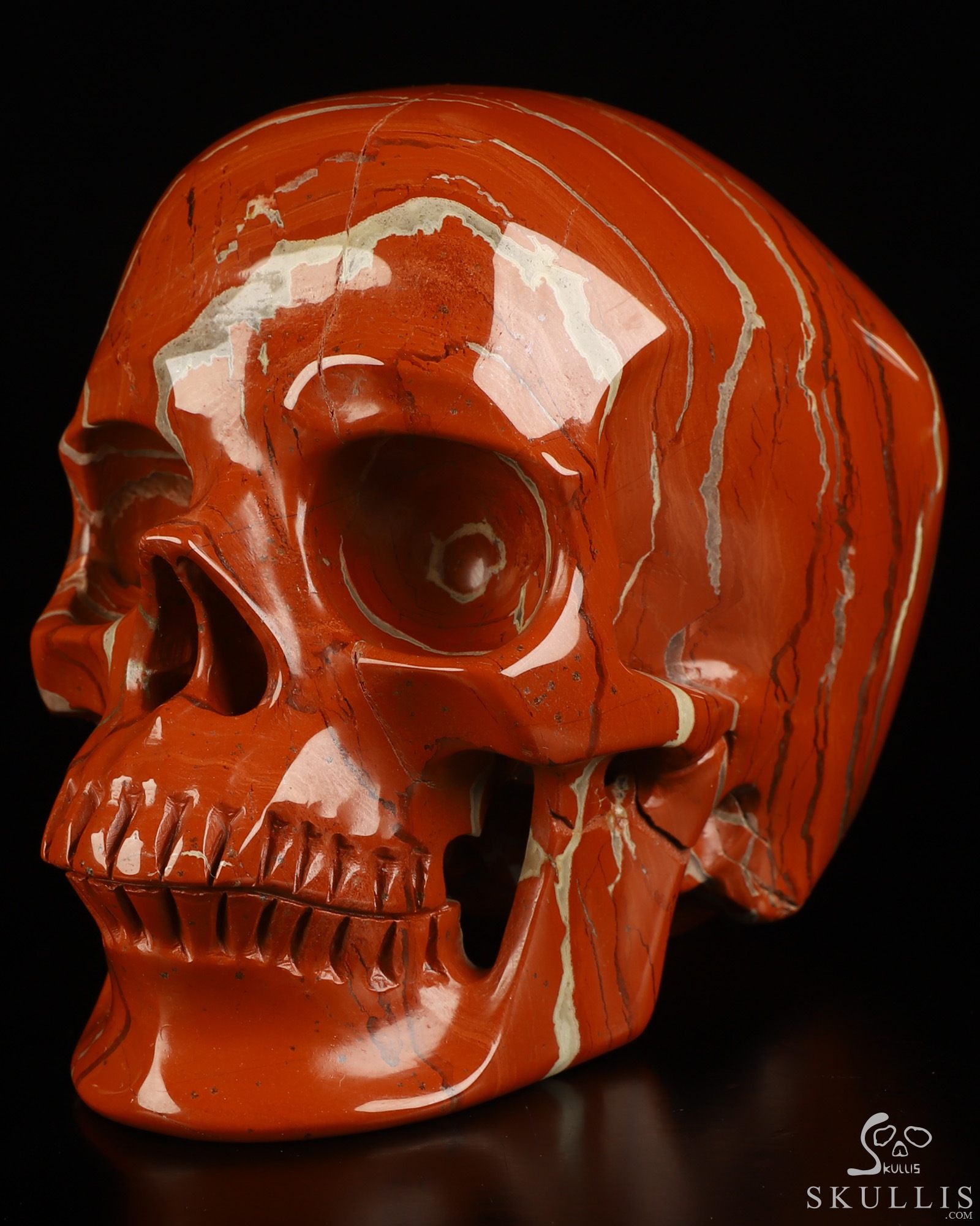 5.1" Red Jasper Hand Carved Crystal Skull, Super Realistic, Crystal Healing 5.1" Red Jasper Hand Carved Crystal Skull, Super Realistic, Crystal Healing