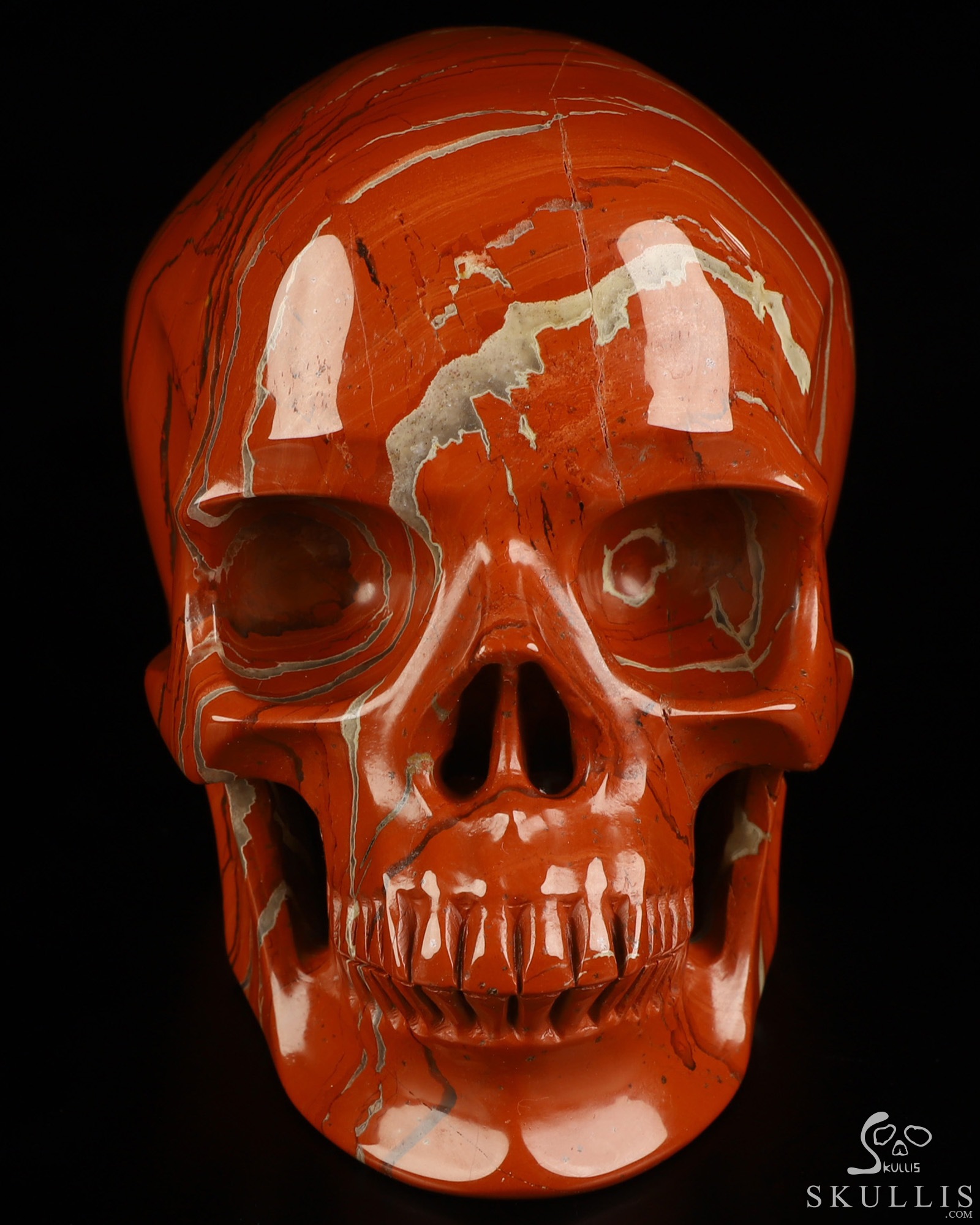 5.1" Red Jasper Hand Carved Crystal Skull, Super Realistic, Crystal Healing 5.1" Red Jasper Hand Carved Crystal Skull, Super Realistic, Crystal Healing