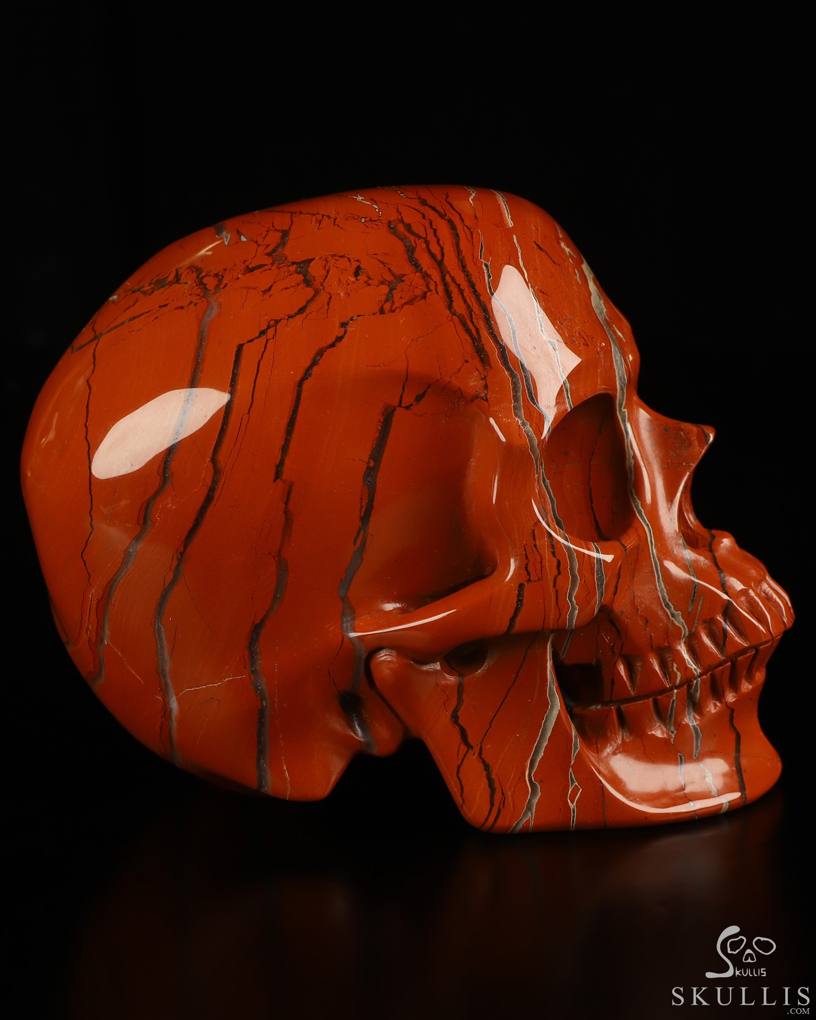 5.1" Red Jasper Hand Carved Crystal Skull, Super Realistic, Crystal Healing 5.1" Red Jasper Hand Carved Crystal Skull, Super Realistic, Crystal Healing