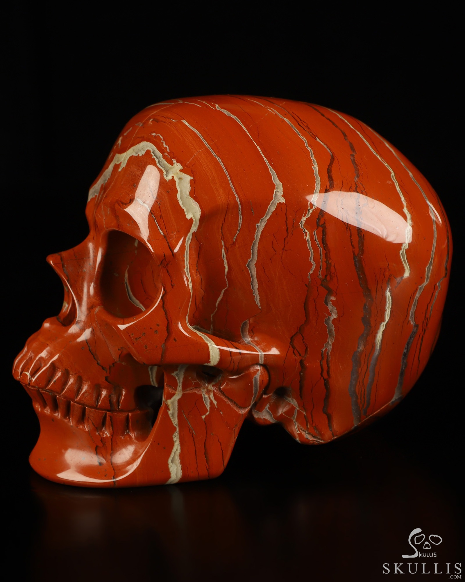 5.1" Red Jasper Hand Carved Crystal Skull, Super Realistic, Crystal Healing 5.1" Red Jasper Hand Carved Crystal Skull, Super Realistic, Crystal Healing