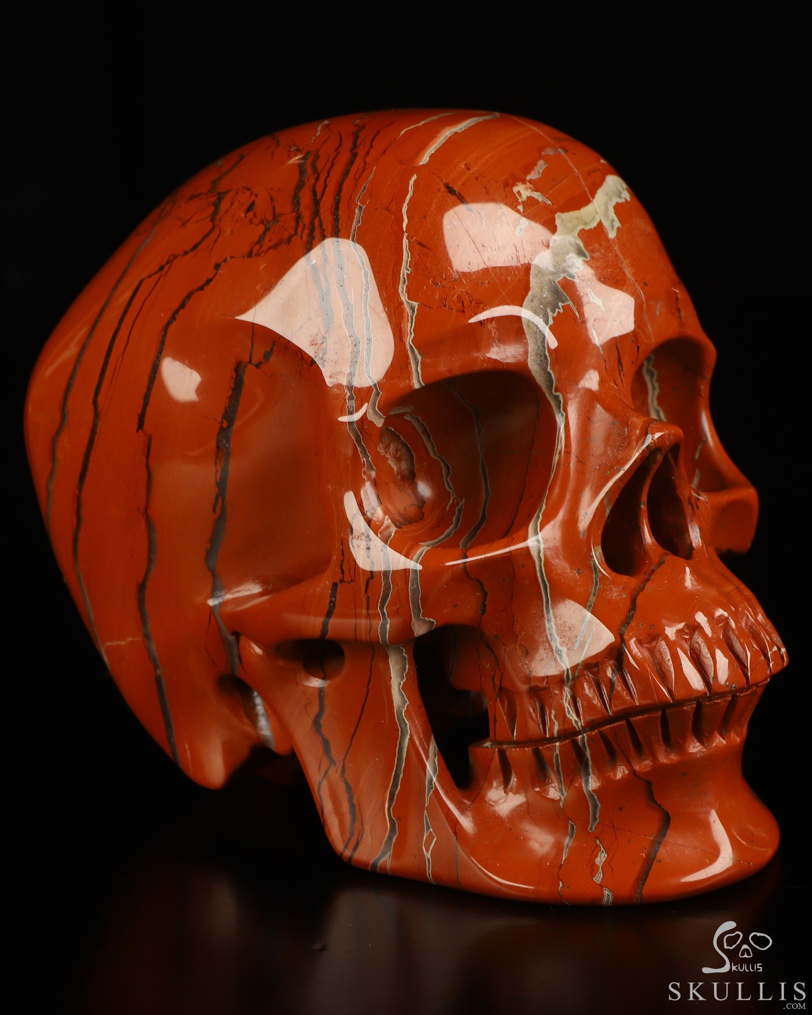 5.1" Red Jasper Hand Carved Crystal Skull, Super Realistic, Crystal Healing 5.1" Red Jasper Hand Carved Crystal Skull, Super Realistic, Crystal Healing