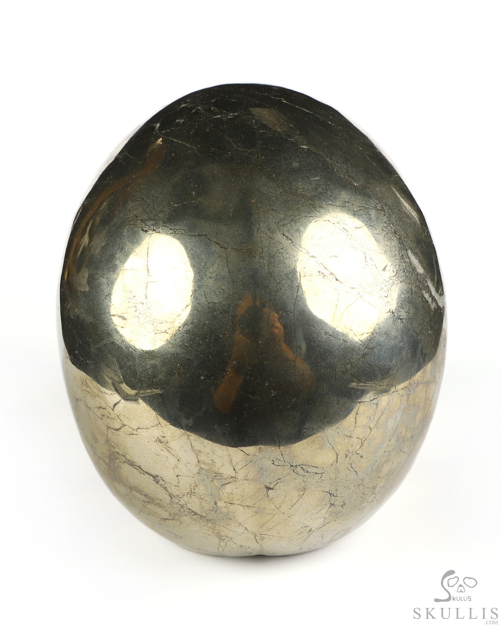 4.9" Pyrite Hand Carved Crystal Skull, Realistic, Crystal Healing 4.9" Pyrite Hand Carved Crystal Skull, Realistic, Crystal Healing