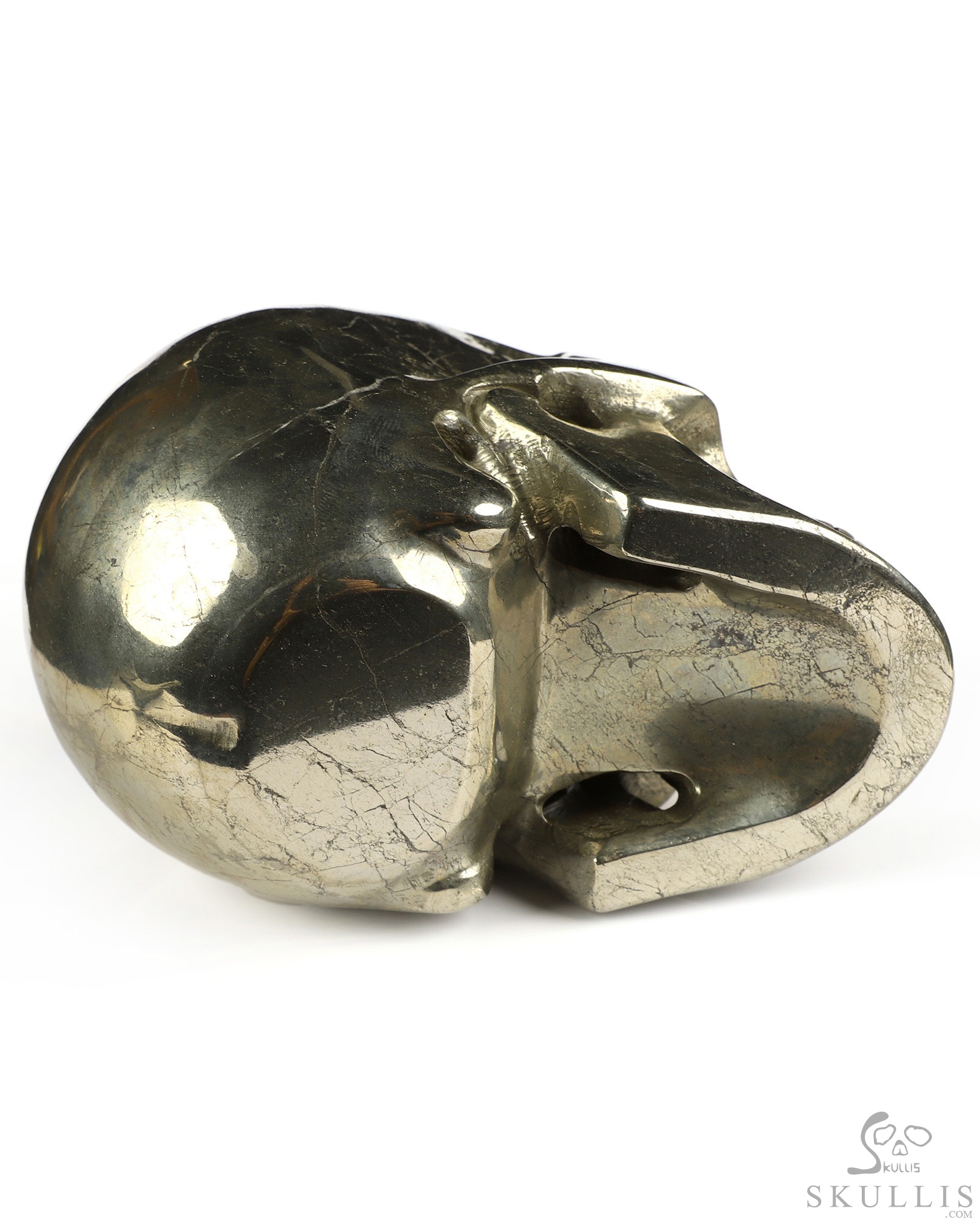 4.9" Pyrite Hand Carved Crystal Skull, Realistic, Crystal Healing 4.9" Pyrite Hand Carved Crystal Skull, Realistic, Crystal Healing