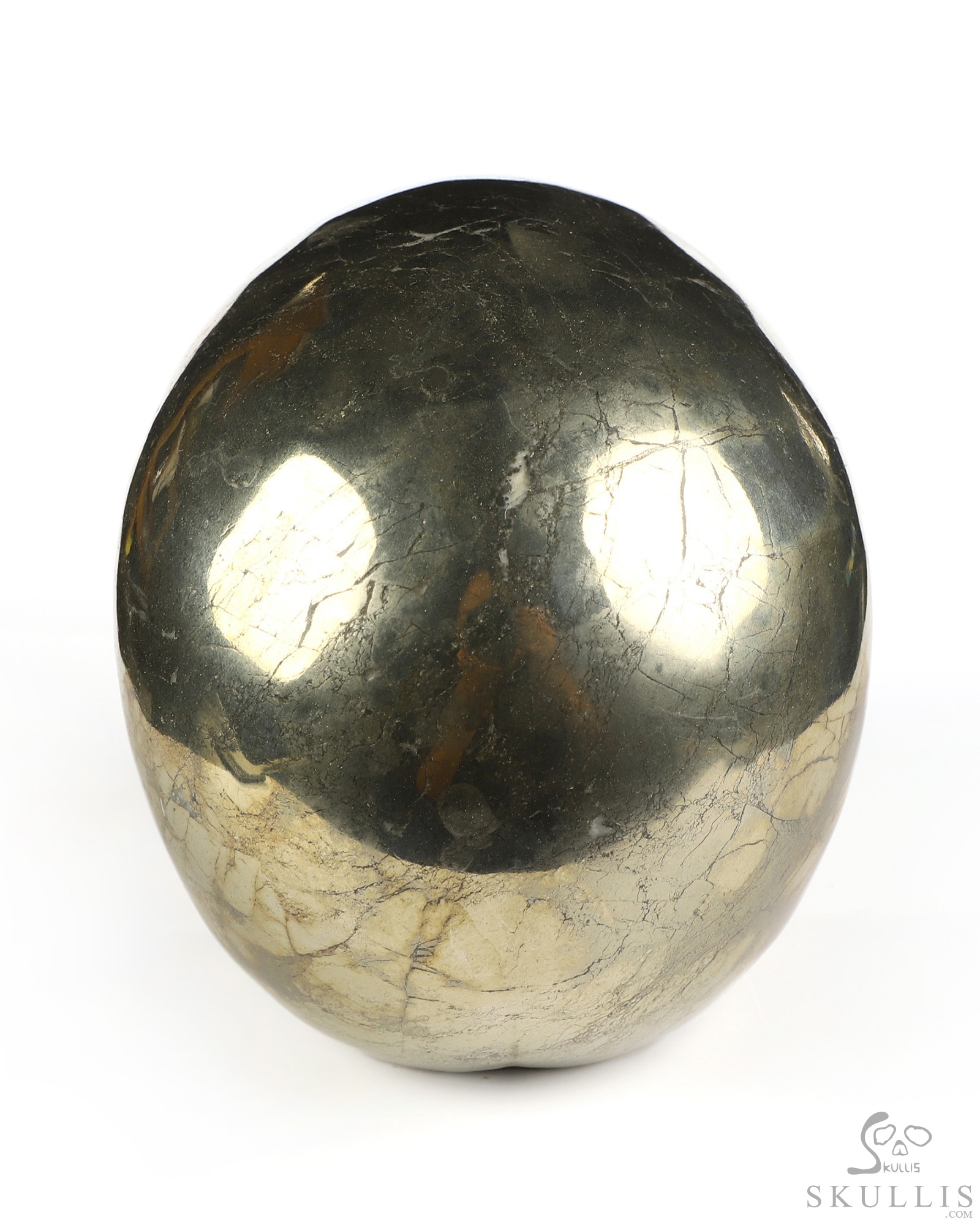 4.9" Pyrite Hand Carved Crystal Skull, Realistic, Crystal Healing 4.9" Pyrite Hand Carved Crystal Skull, Realistic, Crystal Healing