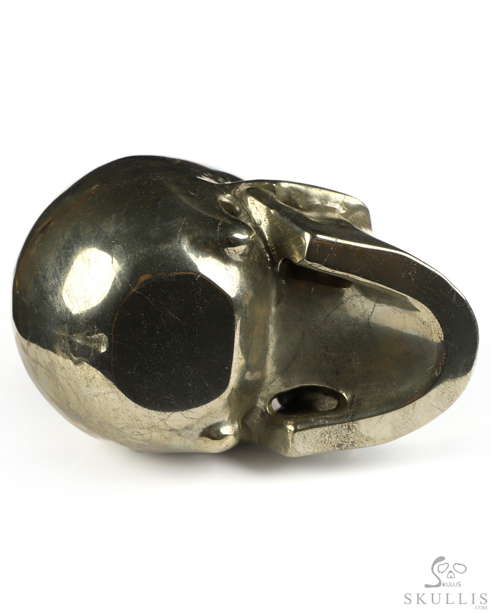 4.9" Pyrite Hand Carved Crystal Skull, Realistic, Crystal Healing 4.9" Pyrite Hand Carved Crystal Skull, Realistic, Crystal Healing