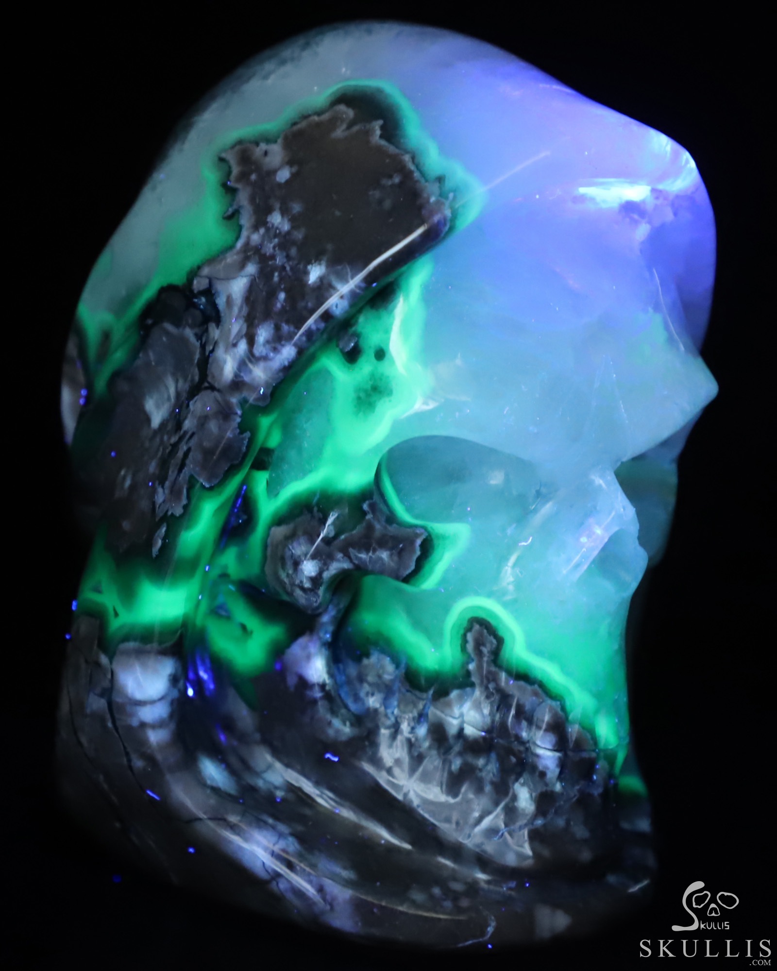 5.6" Volcano Agate Hand Carved Death Crystal Skull Sculpture, Crystal Healing 5.6" Volcano Agate Hand Carved Death Crystal Skull Sculpture, Crystal Healing